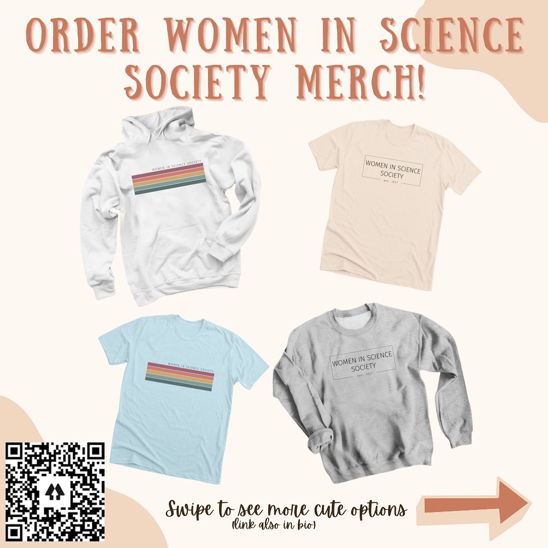Women in Science Society is putting on our first ever T-shirt drive.👚 All the proceeds will go directly back to our chapters and supporting them with their outreach efforts ✨
*
Link in bio💻
*
Please send us pictures of you and any other science sisters you can safely see wearing the merch