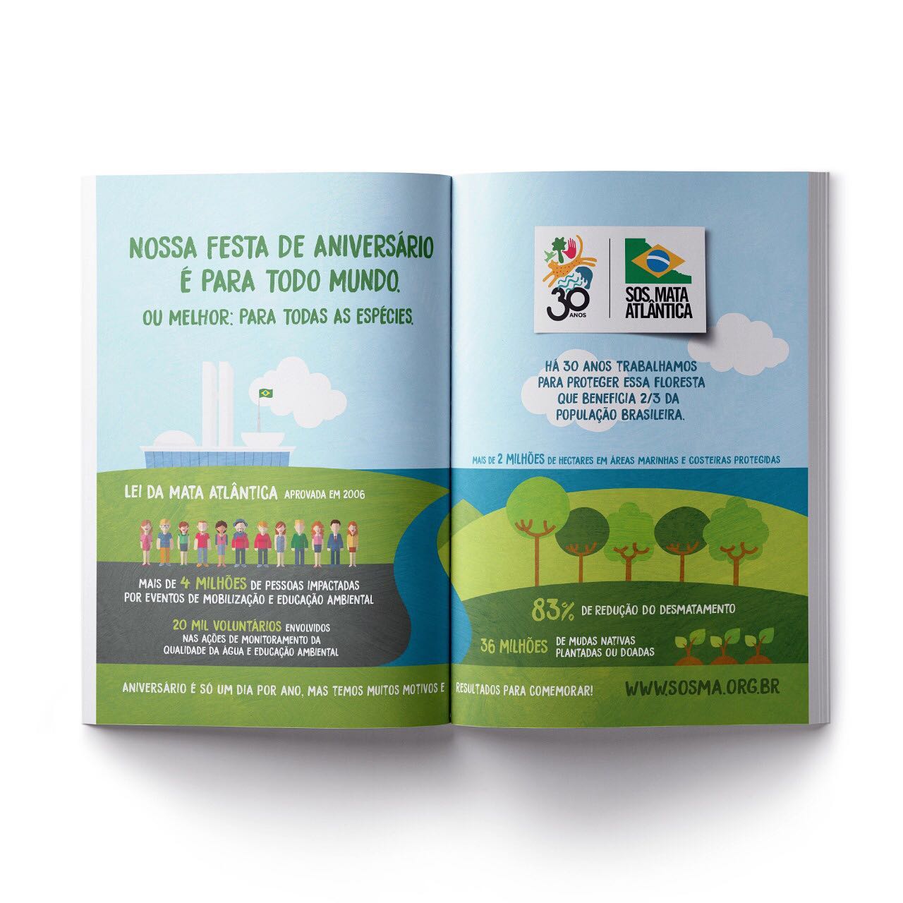 Anúncio de página dupla em comemoração aos 30 anos da SOS Mata Atlântica. Ano: 2016.
.
#design #graphicdesign #designgrafico #editorial #magazinedesign #creative #print #ilustration