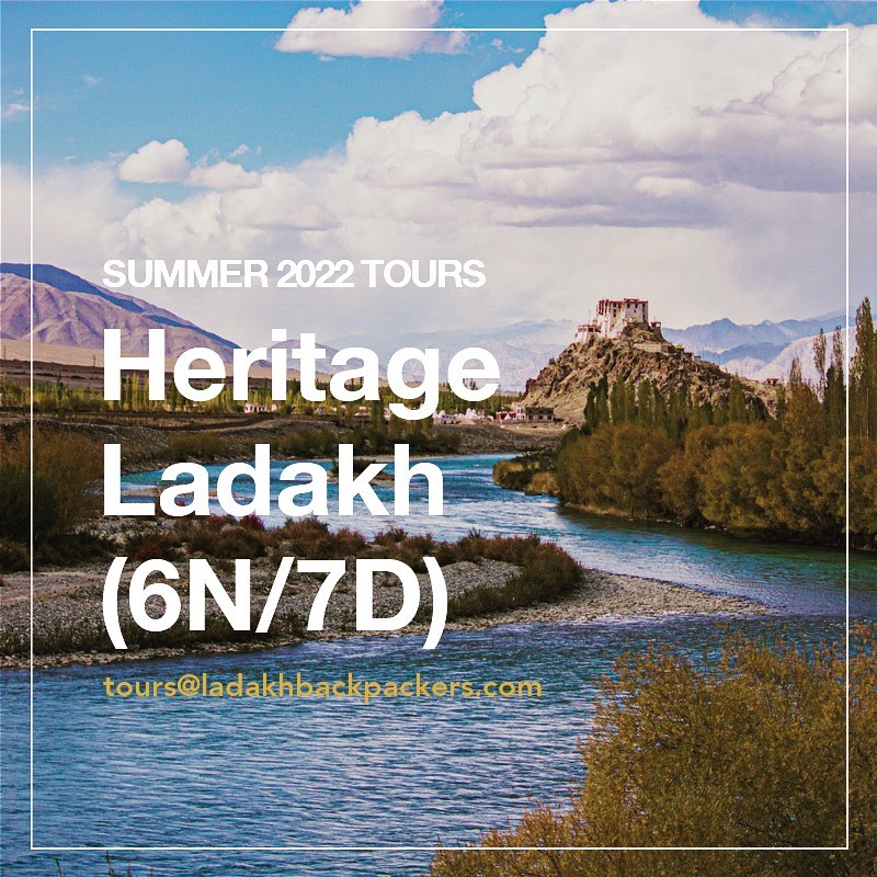 Heritage Ladakh Tour. 6 Nights & 7 Days of adventure, cultural exploration and solace🌸
We welcome you all to be part of our upcoming summer tours and unique experiences.
For info checkout our website (link in bio) or DM us.
.
.
#ladakhbackpackers 
#backpackerstays 
#travelholic #backpacking #lehladakh #backpackers #wanderlust #spiritualawakening #instagram #nikonindiaphotography #ladakh #likeforlikes #backpackertrails #ladakhdiaries#followforfollow #adventurelover #himalyandiaries #himalayas #ladakh2022 #backpackerstays #nunkun #travelphotography#incredibleindia #follow4followback