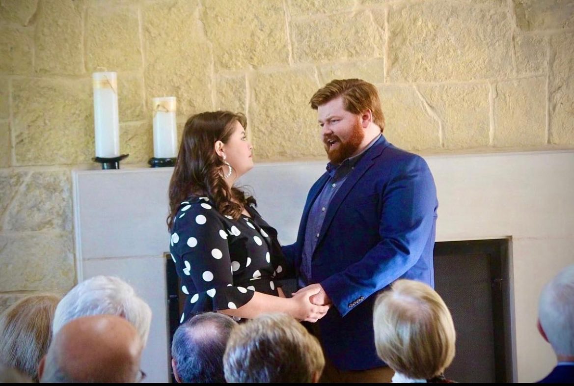 Pic from getting to sing with my wonderful partner @bethanyjelinek for the Puccini Society of Dallas. Wonderful music being made with wonderful people!