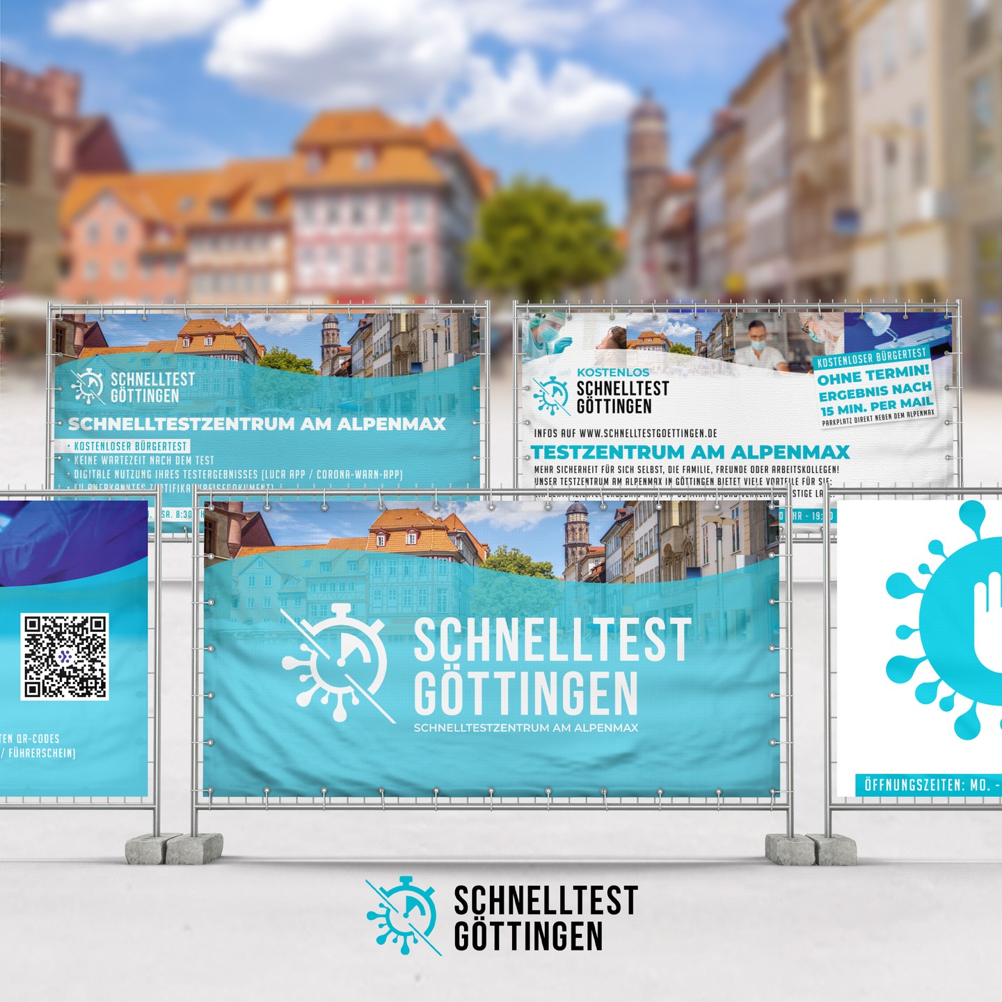 Kunde: Schnelltest Göttingen
Projekt: Gestaltung und Druckabwicklung von Werbebannern und Personenleitsystemen.
#grafik #motion #marketing #kampagne #design #krisma #werbung #werbeagentur #logo #göttingen #kassel #northeim #niedersachsen #rosdorf #reinhausen #hannover #hildesheim #socialmedia #socialmediamarketing #covid #corona #schnelltest #pcrtest