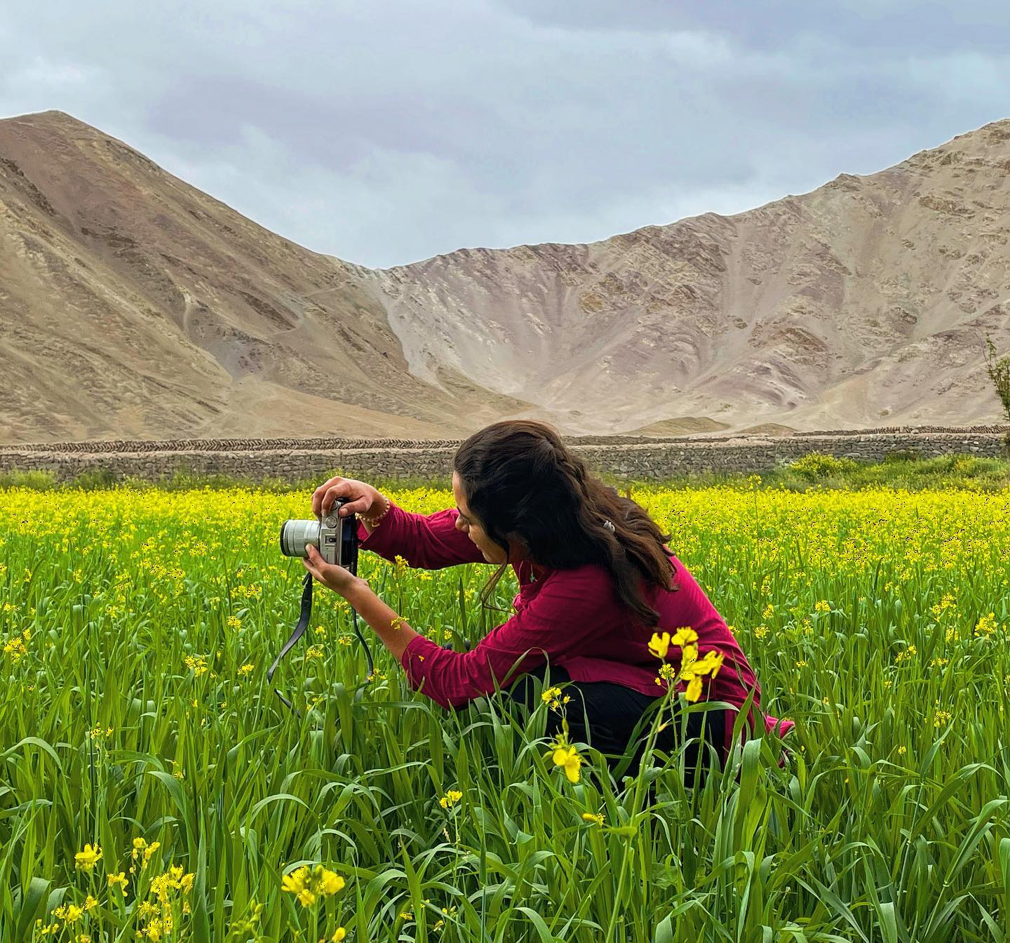 Travel Stories from Ladakh
.
.
“Couldn’t have though of a better way to bid farewell to Ladakh than a visit to Gyapthago Heritage House in Stok for a traditional lunch experience with @ladakhbackpackers on my last day in Leh. The lunch experience was followed by a tour to their old house and the in-house museum and a visit to their mustard field on the backyard. Being an agricultural researcher, I was fascinated how the locals here grow and harvest their fields using traditional and organic means. A happy me trying to capture some last memories of my Ladakh tour”
.
.
📸Courtesy @maria
#ladakhbackpackers #travelholic #nubravalley #backpacking #reels #trendingreels #lehladakh #backpackers #trending ##wanderlust #spiritualawakening #instagram #nikonindiaphotography #ladakh #likeforlikes #backpackertrails #ladakhdiaries #followforfollow #adventurelover #himalyandiaries #himalayas #ladakh2022 #incredibleindia #shotoniphone #travelphotography#incredibleindia #follow4followback