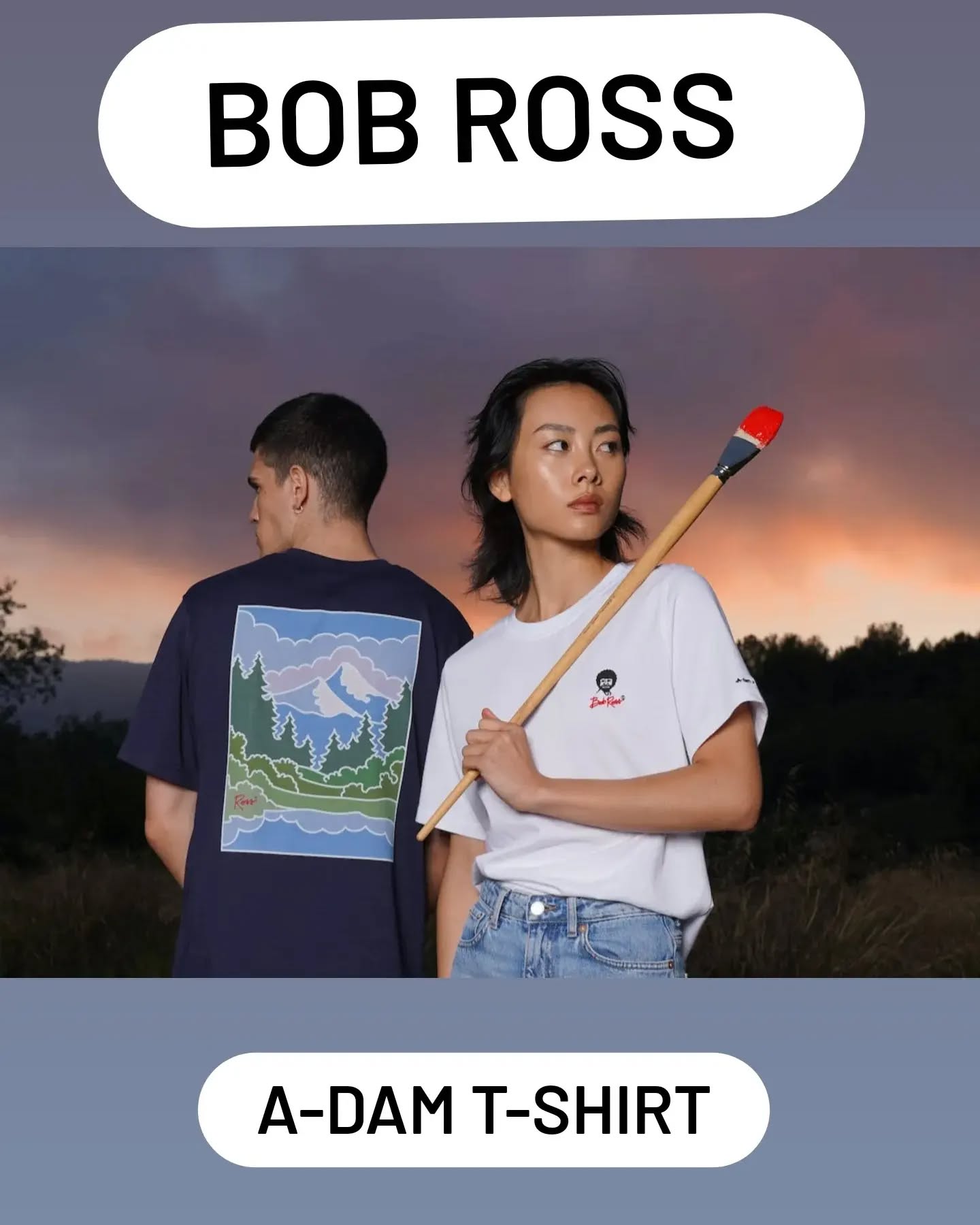 ☀️👕Bob Ross by A-Dam👕☀️
#artist #bobross #freudenhausheidelberg #heidelberg #organic #fairfashion #slowfashion #tshirts #buylocal