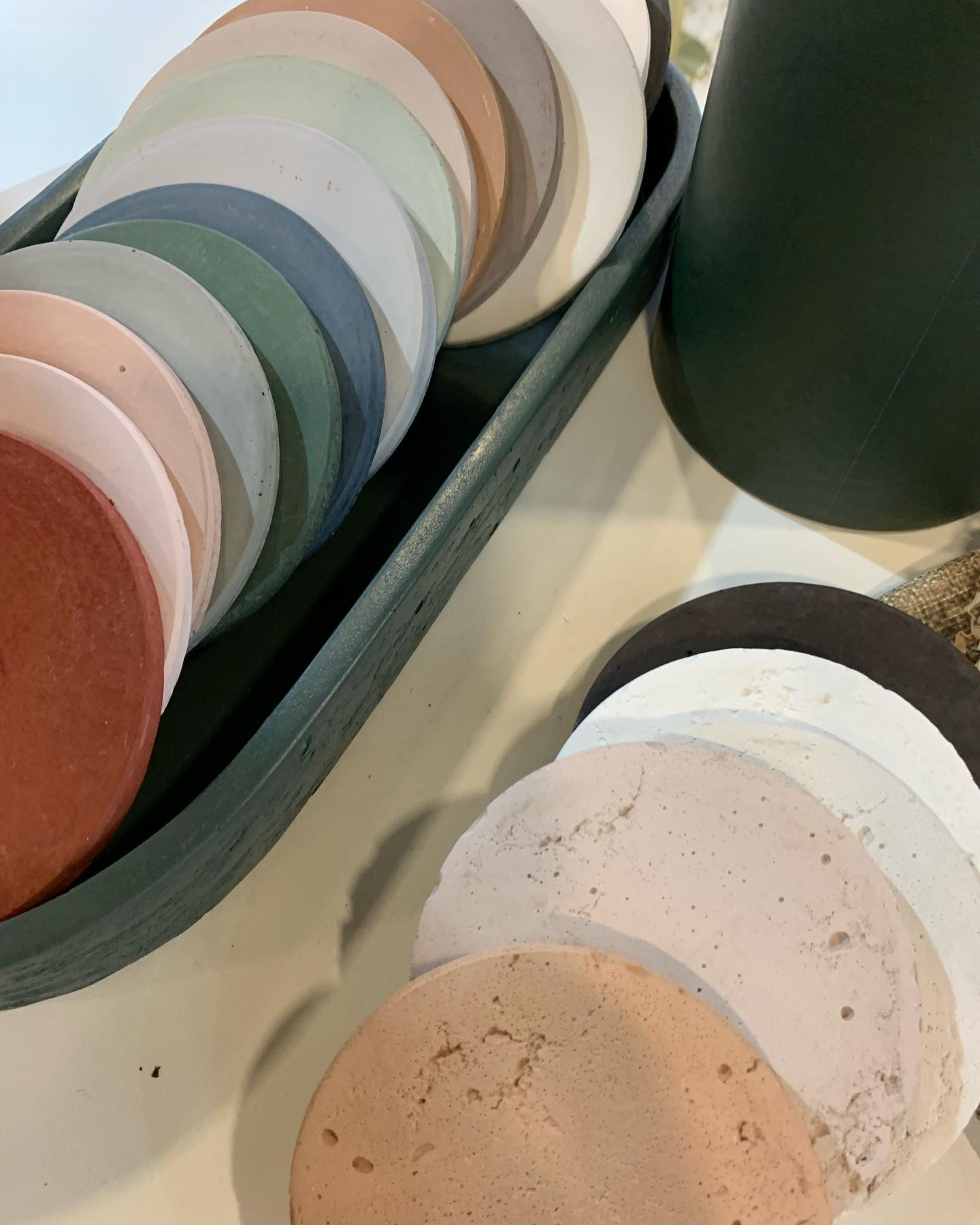 So inspired by the many beautiful colours & textures today at Design Show Australia. No excuses for boring bathrooms ever again! #designshowaustralia