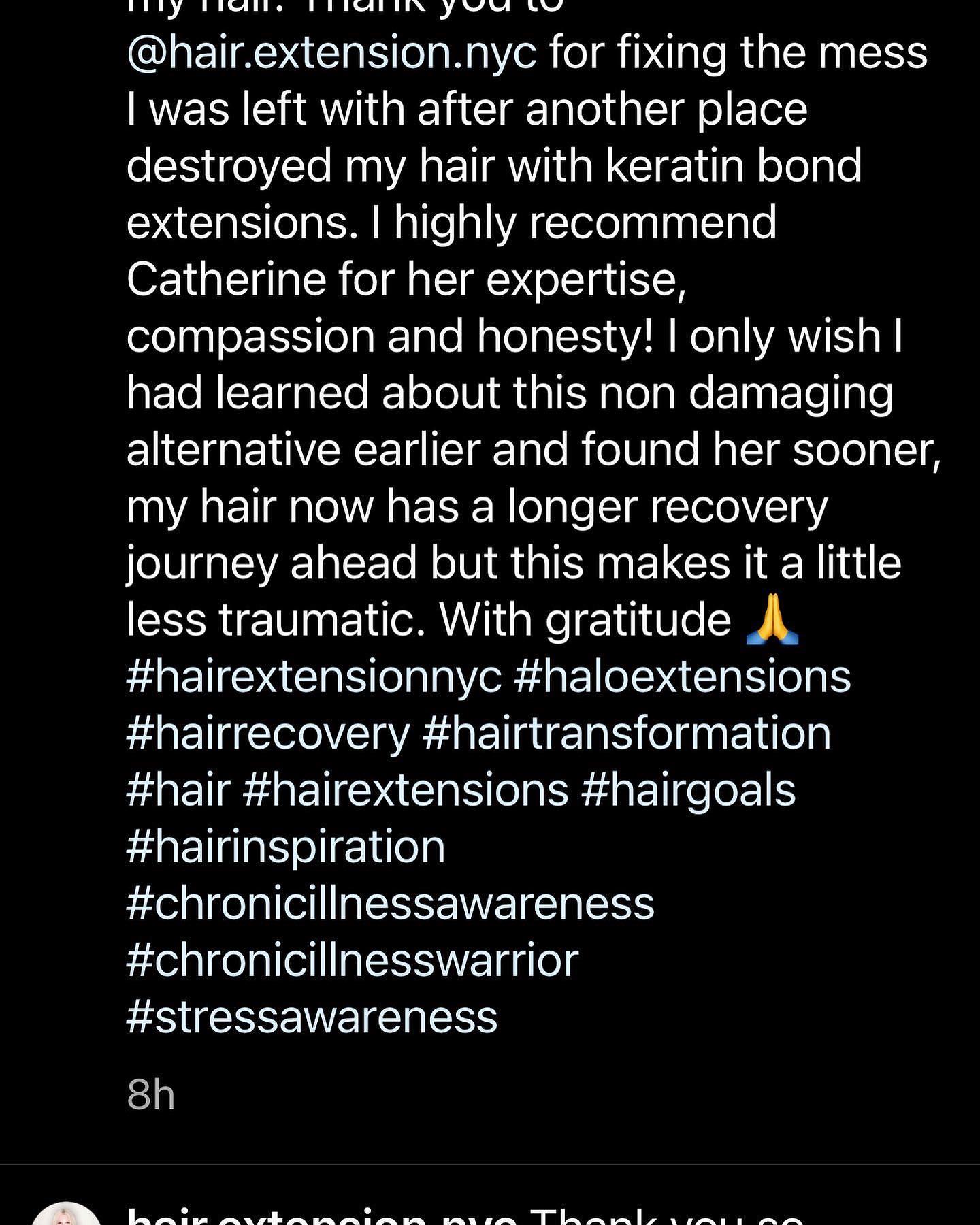 Such a pleasure to help this client feel like her real self. Sad to see clients with destroyed hair. #HaloHairExtensions, #HaloHair, #HairExtensionsNYC, #HairExtensionsSpecialist, #hairextensionsalon, #hairextensionist, #hairextensionspecialists