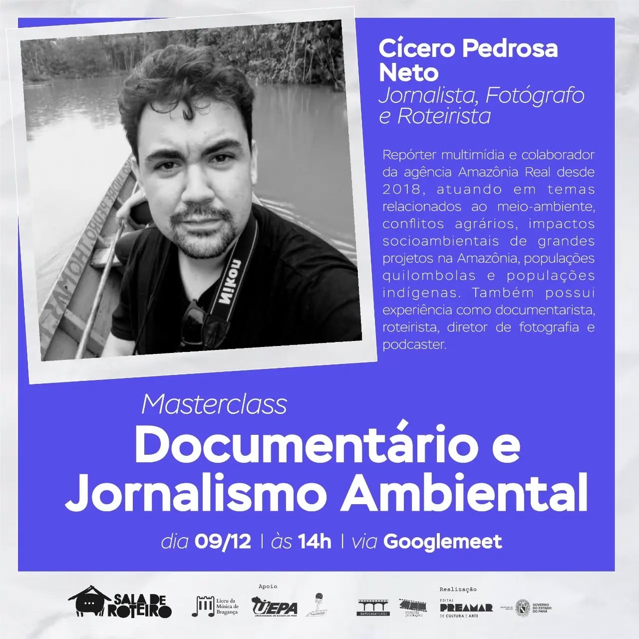 Masterclasses de Cinema. Venha e participe... não precisa inscrição prévia. O link da sala estará disponível na Bio 10min antes do encontro...
A "Sala de Roteiro" contou com a parceira do @projetoalunoreporter e @uepa_liceudamusica
Projeto contemplado pelo Edital Preamar de Arte e Cultura 2022.
@secultpara @san.marcelo.dp
Com apoio da @sapucaiafilmes e @escaletaproducoes