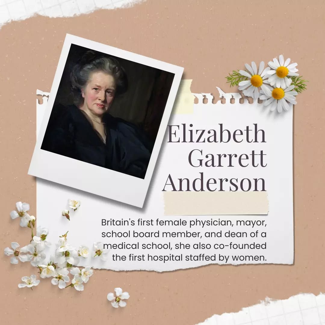 Happy Women's History Month! We'll be posting periodically through the month about some incredible women in science, so be sure to keep checking our posts and story!
First up is Dr. Elizabeth Garrett Anderson. She was the first woman to qualify as a physician and surgeon in Britain, on top of many other first female achievements for the country, such as dean of a British medical school, elected to a school board, and a mayor! She co-founded the first teaching hospital to offer courses for women, and was a strong advocate for women's health and wellness.