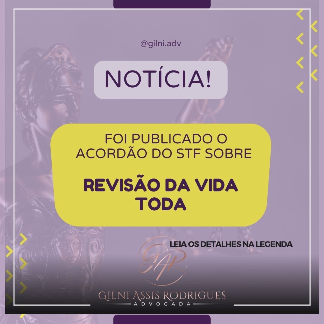Foi publicado pelo STF o tão esperado acórdão da Revisão da Vida Toda.
Ele fixa a tese da possibilidade de revisão do benefício para fins de utilização de todo o período contributivo, quando mais vantajoso ao segurado.
Apesar de ainda caber Embargos de Declaração do INSS, já é possível a aplicação da decisão nos processos.
Se você é aposentado, busque um profissional especializado e informe-se sobre a possibilidade de ter o valor do seu benefício aumentado com a Revisão! 💰