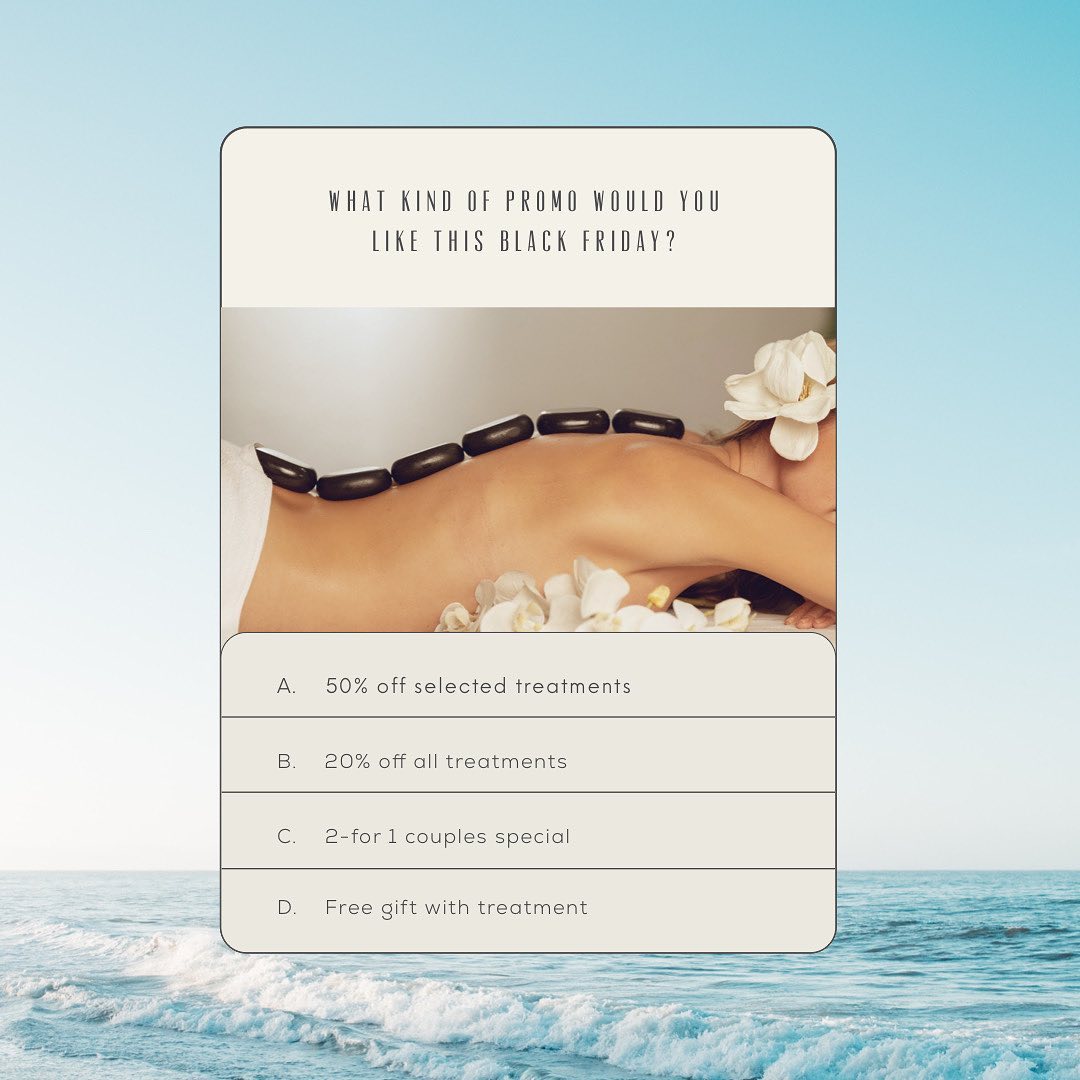 spa post design for promo days 𓄼
hire us for execution and/or consultancy • #LetsBrunch