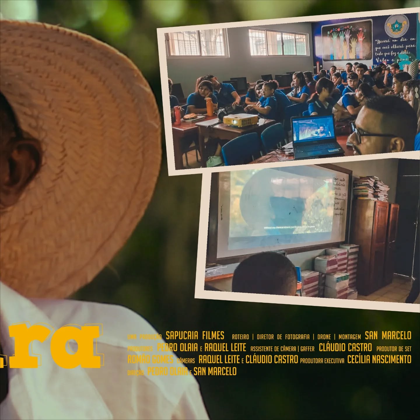 CINEMA NA ESCOLA
"BENZEDEIRA" (2021) de Pedro Olaia e San Marcelo e uma equipe talentosíssima faz seu papel mais importante que é dialogar com a juventude e fazendo uma caminhada nas escolas públicas no município de Bragança.
A vez é da Escola Estadual Padre Luiz Gonzaga, que traz PIE, Novo Ensino Médio com PIE: projeto integrador da área de conhecimento e linguagem com o Tema "Práticas corporais, artísticas e culturais na Amazônia e no mundo".