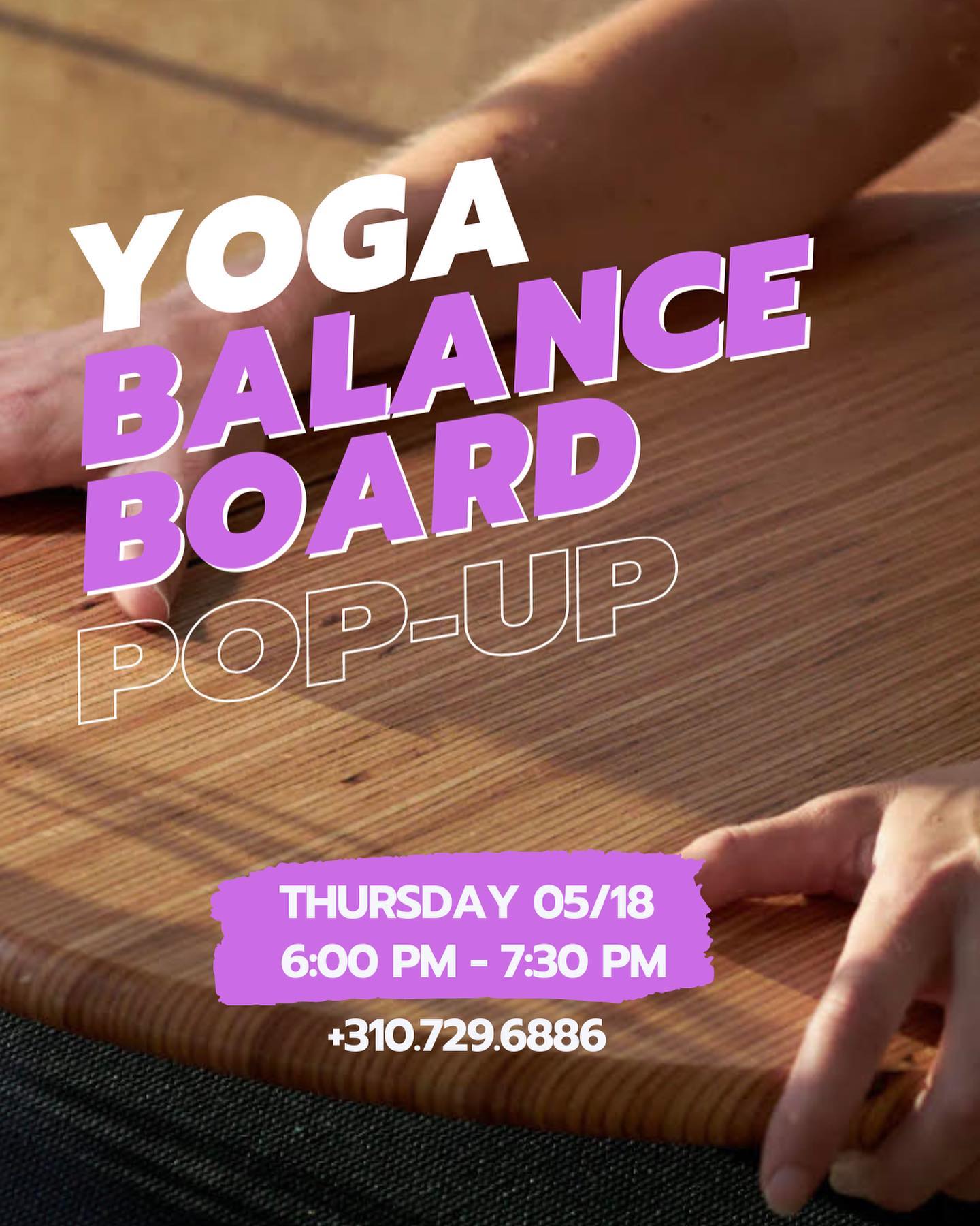 Super Spontaneous
#yogabalanceboard Pop Up
Tomorrow
Thursday 05/18
6:00 PM - 7:30 PM
@innerpoweryoga
6 spots only
CLAIM YOURS!
#yogacalabasas #woodlandhillsyoga
#popup #popupyoga
#strobelwalter #strengthen #core #focus #mindbodyconnection #balance