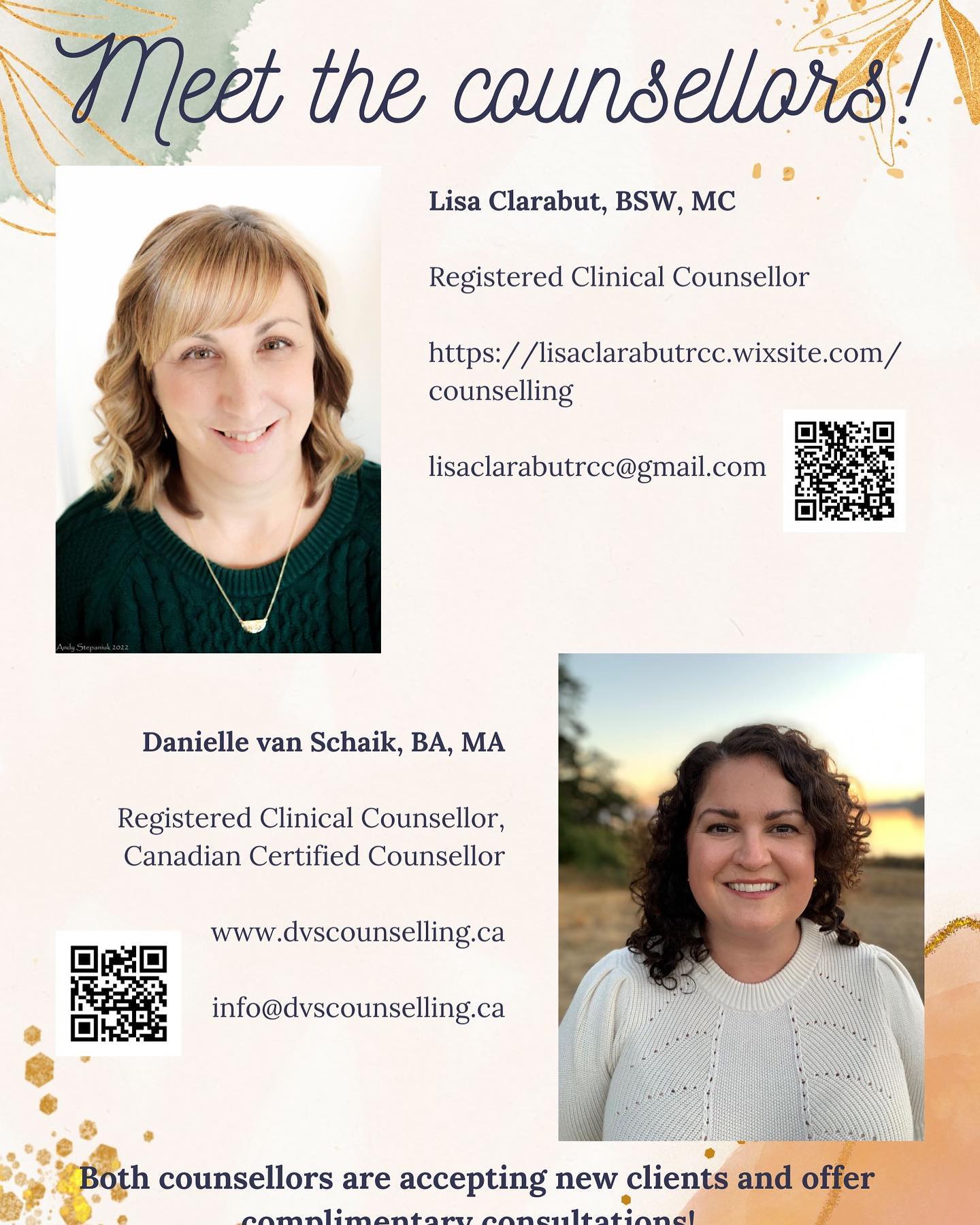 "Meet the counsellors!" at @back2backchiro ✨✨✨
.
.
#counselling #canadiancounsellor #registeredclinicalcounsellor #victoriabc #pnwcounsellor #counsellingpractice #individualcounselling #bcacc #ccpa #RCC #counsellor #colwoodcounsellor #colwood #backtobackchiro #westshorecounsellor #therapist