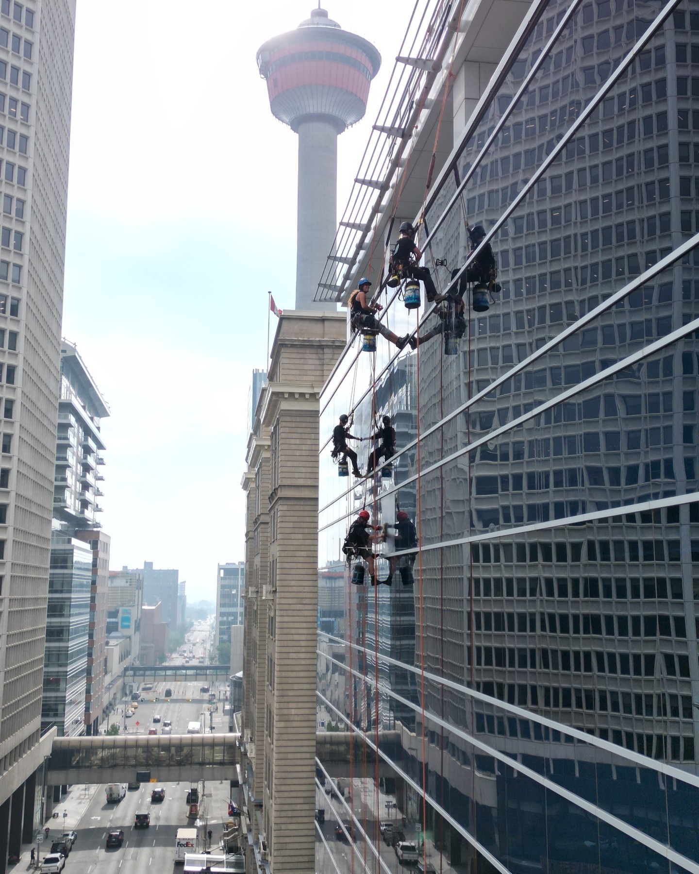Recent Calgary weather calls for early morning drops 🌞 🌧⚡
#ropeadopewindows #ropeaccess #ropeaccesslife #ropeaccesstechnician #ropeaccessprofessional #windowcleaning #adrenalinejunkie #bucketharness #workatheight #buildingmaintenance #workview #safetyfirst #propertymanagement #yyc #yycphotographer #potd #photooftheday