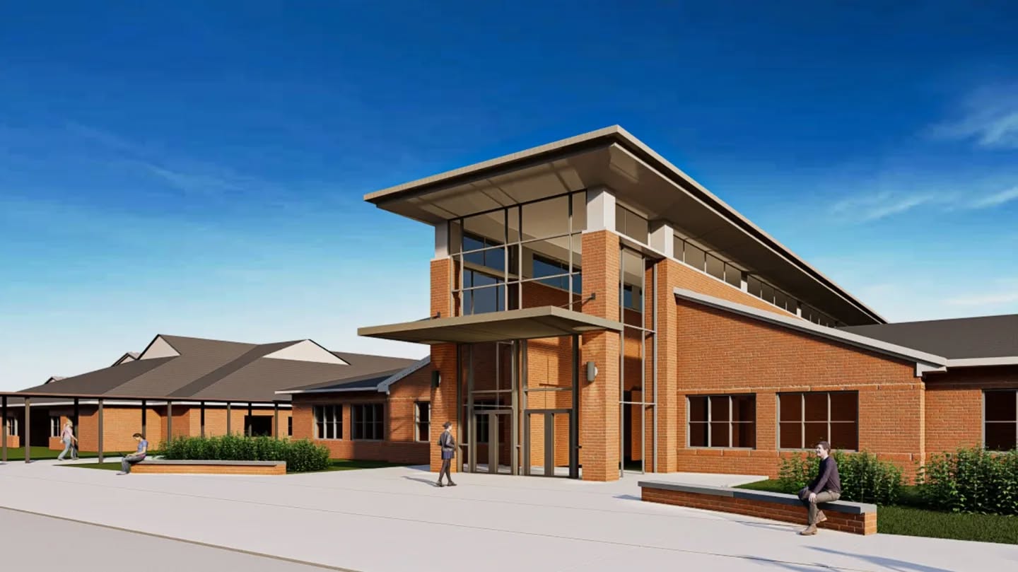 On the boards: New entrance addition to Logansport High School. #educationdesign #logansporthighschool