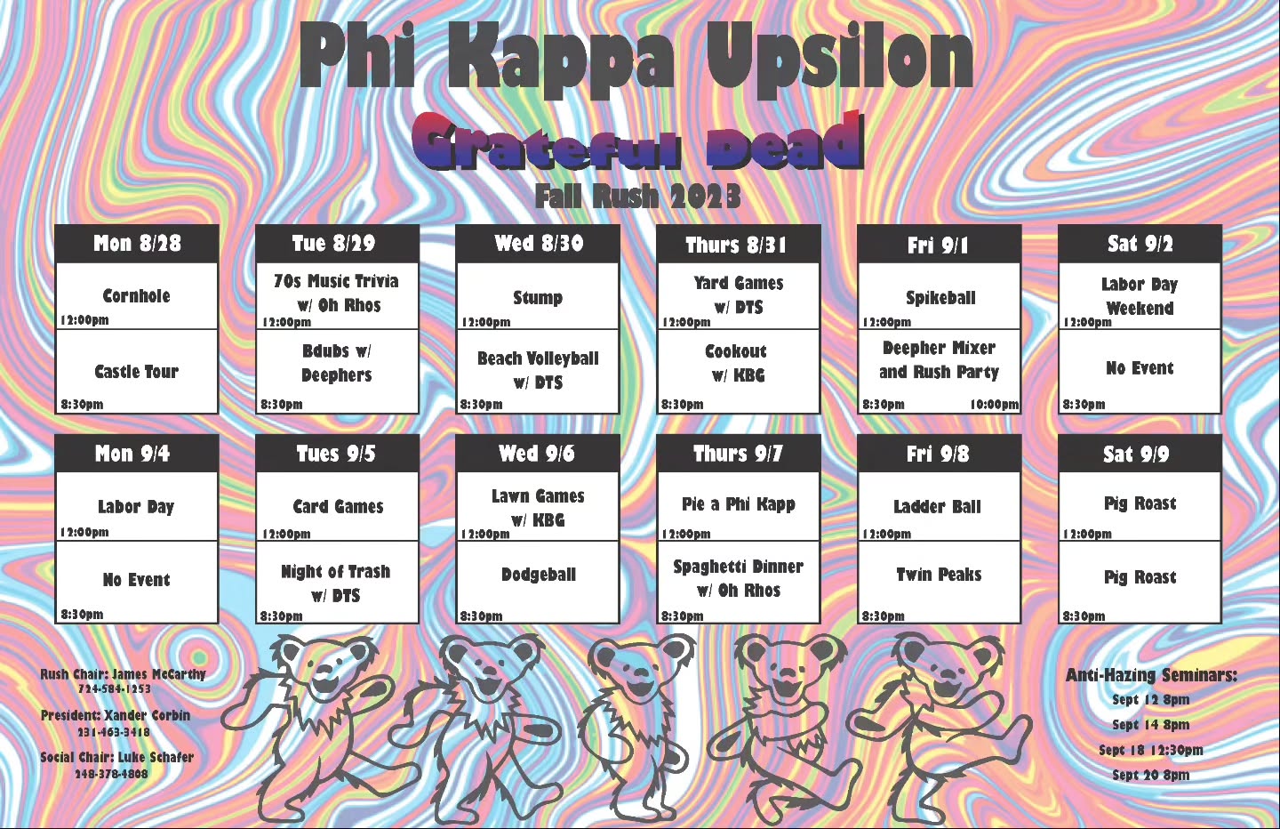 "Let your life proceed by its own design" and check out our booth in the atrium this rush which is going to be there for the 2nd and 3rd weeks of school!!