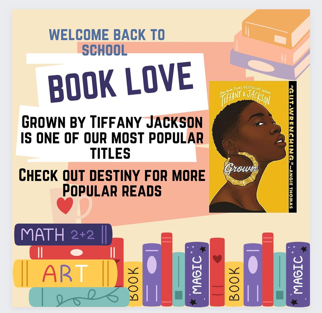 Welcome Back! Did you read a book that you LOVED this summer!? Let us know in the comments and you just may win a PRIZE 🏆
Ms. Gyorgy:
A Thousand Heartbeats by Kiera Cass #enemiestolovers
Ms. Short: I’m Glad My Mom Died by Jennette McCurdy #memoir #stagemoms