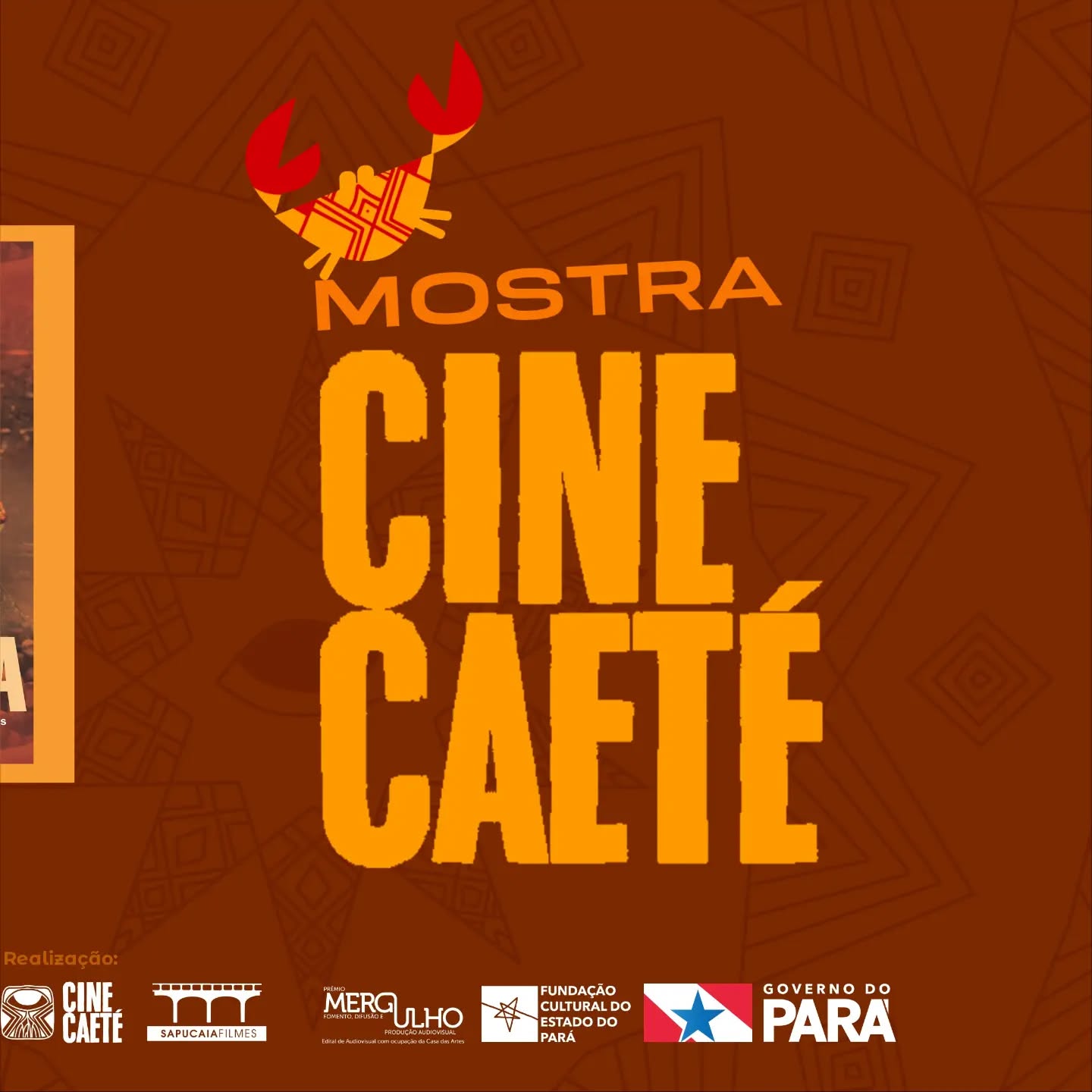 Mostra cinematográfica com exibição de cinco filmes - “Andiroba”, de Luiz Saraiva, Jessica Leite e Paulo Oeiras, “A mãe de todas as lutas”, da carioca Susanna Lira, “Katu, nós somos o povo Ka’apor”, de Alessandro Campos, “A pandemia e os conflitos no território Jambuaçu, no Pará” e “Mangues, Mundus”, ambos de Cícero Pedrosa Neto e San Marcelo.
Cinema, bate-papo, roda de conversa e oficinas.
Equipe Técnica
Produção Executiva @ceci_nf
Produção e Mediadora @biolarif
Produção e Mediadora @nievesRodrigues
Mediadora @anapatriciars
Coordenador e Oficineiro @san.marcelo.dp
Oficineiro @ciceropedrosaneto
Oficineiro @alessandroricardocampos
Produção Local @mestrelazarooficial
Designer @mhorgana_
Intérprete de LIBRAS martamoura
Apoio @manguesdaamazonia
Realização @sapucaiafilmes
@cine_caete @casadasartesfcp @fundacaoculturalpa @secultpara
Projeto realizado com Prêmio Mergulho 2023
CAAV - DART- FCP