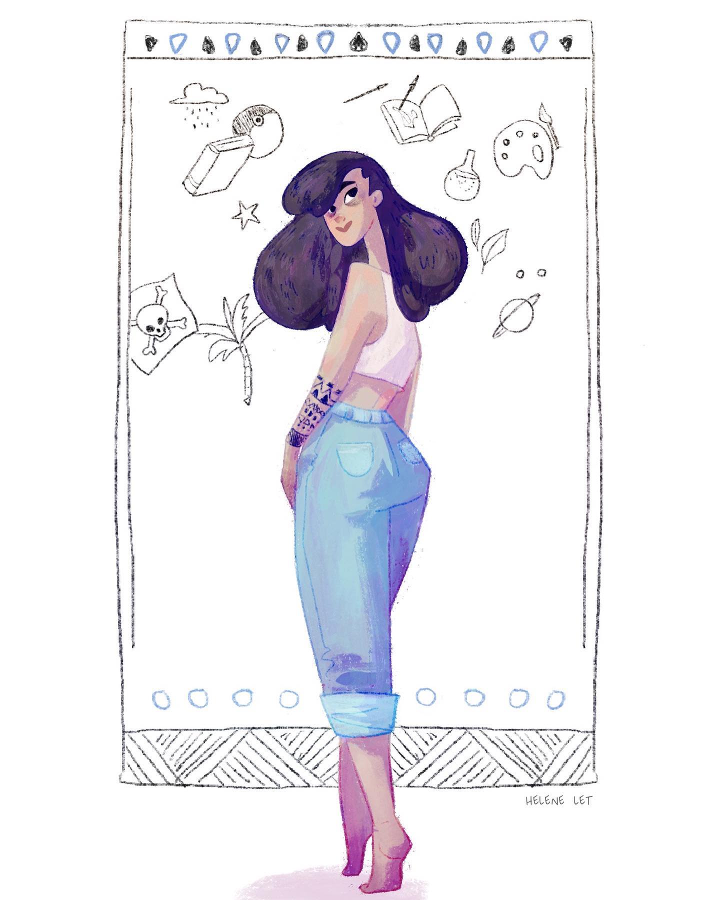 Very old self-portrait I’ve drawn for a @characterdesignchallenge, I completely forgot to post it 😬
__________________________
Made with @procreate and @moleskine
__________________________
#characterdesign #characterdesingchallenge #cdchallenge #cdc #selfportrait #meettheartist #artvsartist #procreateartist #procreateartwork #visdev #dtiyschallenge #thewomenwhodraw #illustratricefrancaise #autoportrait #visiblewomen