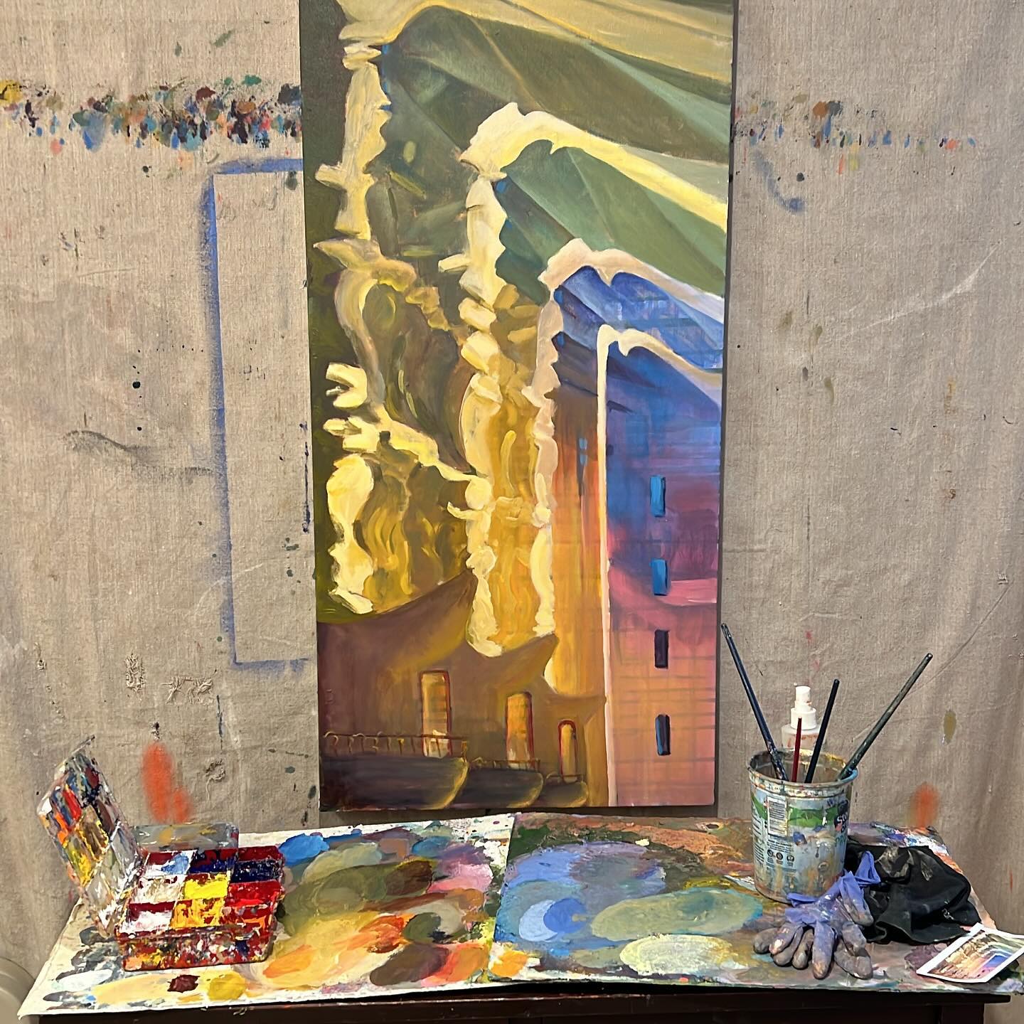 One more attempt at the amazing wizardry of the Sagrada Familia.  Painting these made me feel so small.what genius!