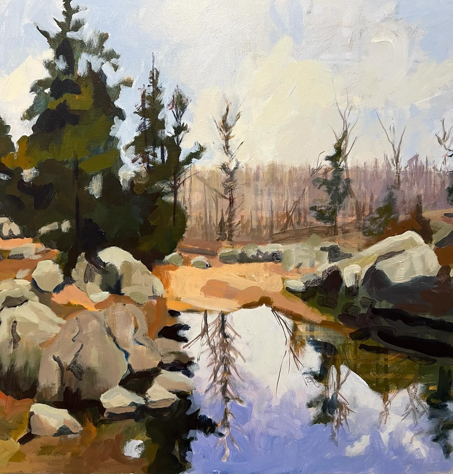 A sunny day by the canal.  Those lovely muted colors of winter.