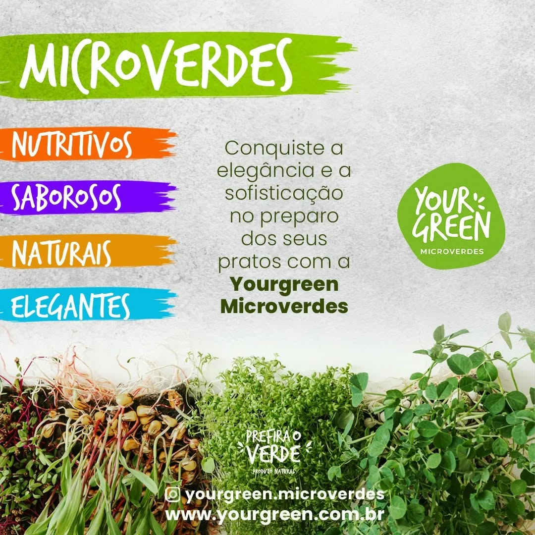 Em Maceió,
você tem YourGreen Microverdes!🌱
Faça sua reserva na nossa colheita e garanta ingredientes, nutritivos, saborosos, naturais e elegantes para elevar a qualidade de seus pratos. Enriqueça a apresentação de suas criações culinárias.
Solicite nosso catálogo de variedades ou acesse nosso site.
YOURGREEN MICROVERDES
WHATSAPP: 82 9.81870171
EMAIL: yourgreen.microverdes@gmail.com
www.yourgreen.com.br
#maceio #gastronomia #Microverdes #InovaçãoCulinária #SaborSaudável #YourgreenMicroverdes #Superalimento #AlimentaçãoSaudável #ComidaSaudável #AlimentaçãoConsciente #Nutrição #ReserveAgora #EatingGreen #SaudávelEVital #Yourgreen #MicroverdesMaceió
