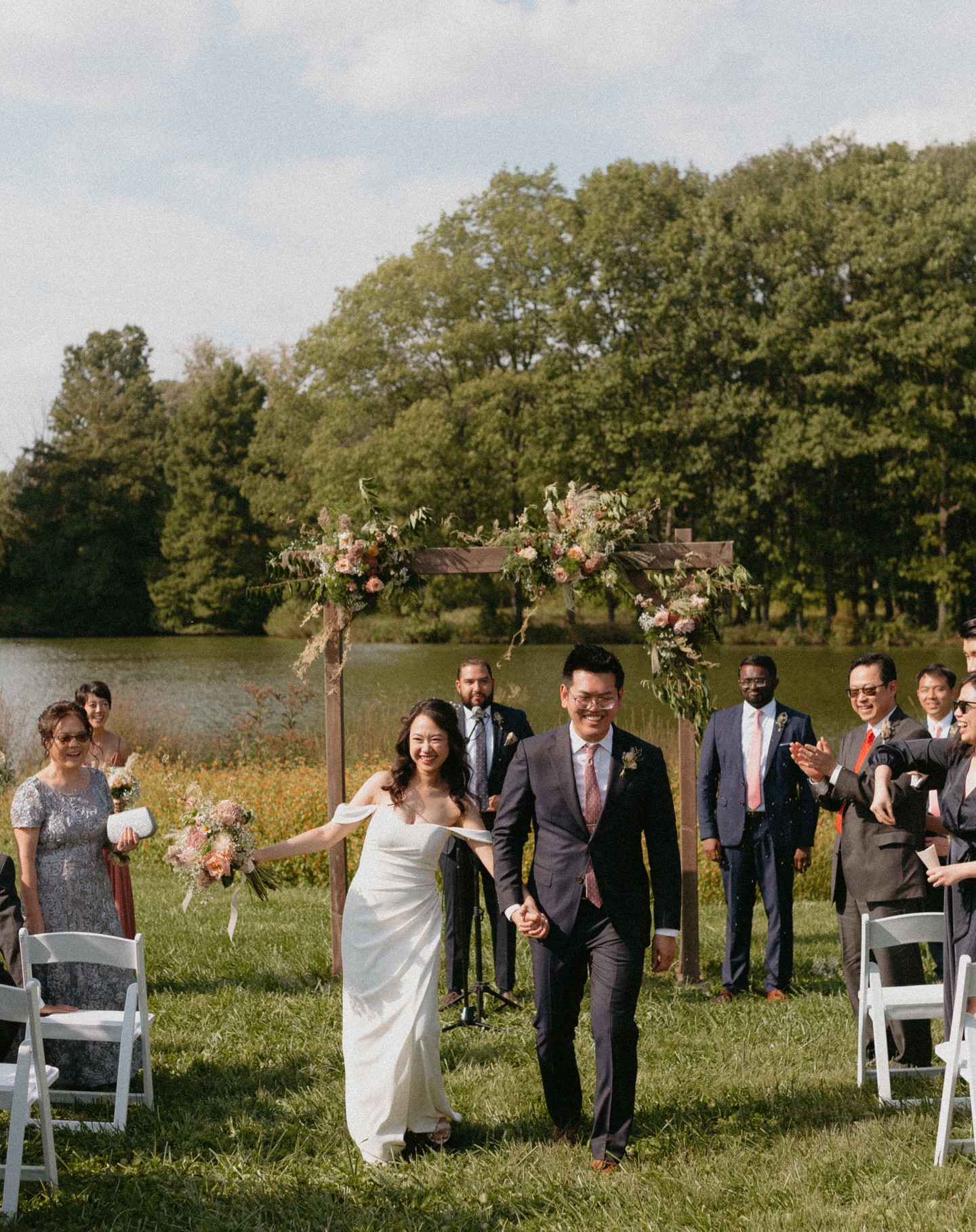 Recently, I found myself lost and enchanted in the gallery from Jesse and Josephine’s beautiful & intimate wedding captured by @hannah_breidinger . And of course, just had to share more. Jesse & Josephine wanted to create a lovely gathering especially FOR their family and friends, some of whom traveled from far away, and they did just that. A delicious 3 course dinner prepared by @vonderhaarscatering followed by tea and dessert of course, with a delicately designed literal floral garden by @tulipsup as the backdrop for their evening celebrations... their special day was a dream! They loved nature and whole heartedly took in all that September on the farm had to offer. Even Jesse’s dad loved to fish and found himself enjoying the lake much of the earlier part of the day. The love was palpable and so sweet- cheers to a lifetime, Jesse & Josephine!
Photography: @hannah_breidinger
Catering: @vonderhaarscatering
Cake/Dessert: @bonboneriecincy
Coordination: @historicwhiteoakfarm
Hair & Makeup: @prettyasapeachhmua
Florist/ Rentals: @tulipsup @lostandfoundrentals