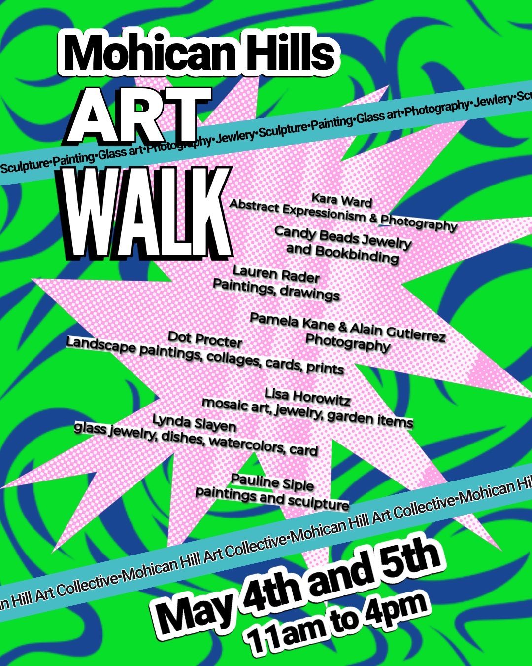 My Neighborhood Art Walk with 9 artists within walking distance.  Map to come tomorrow!  All are welcome.  It’s a family-friendly affair!