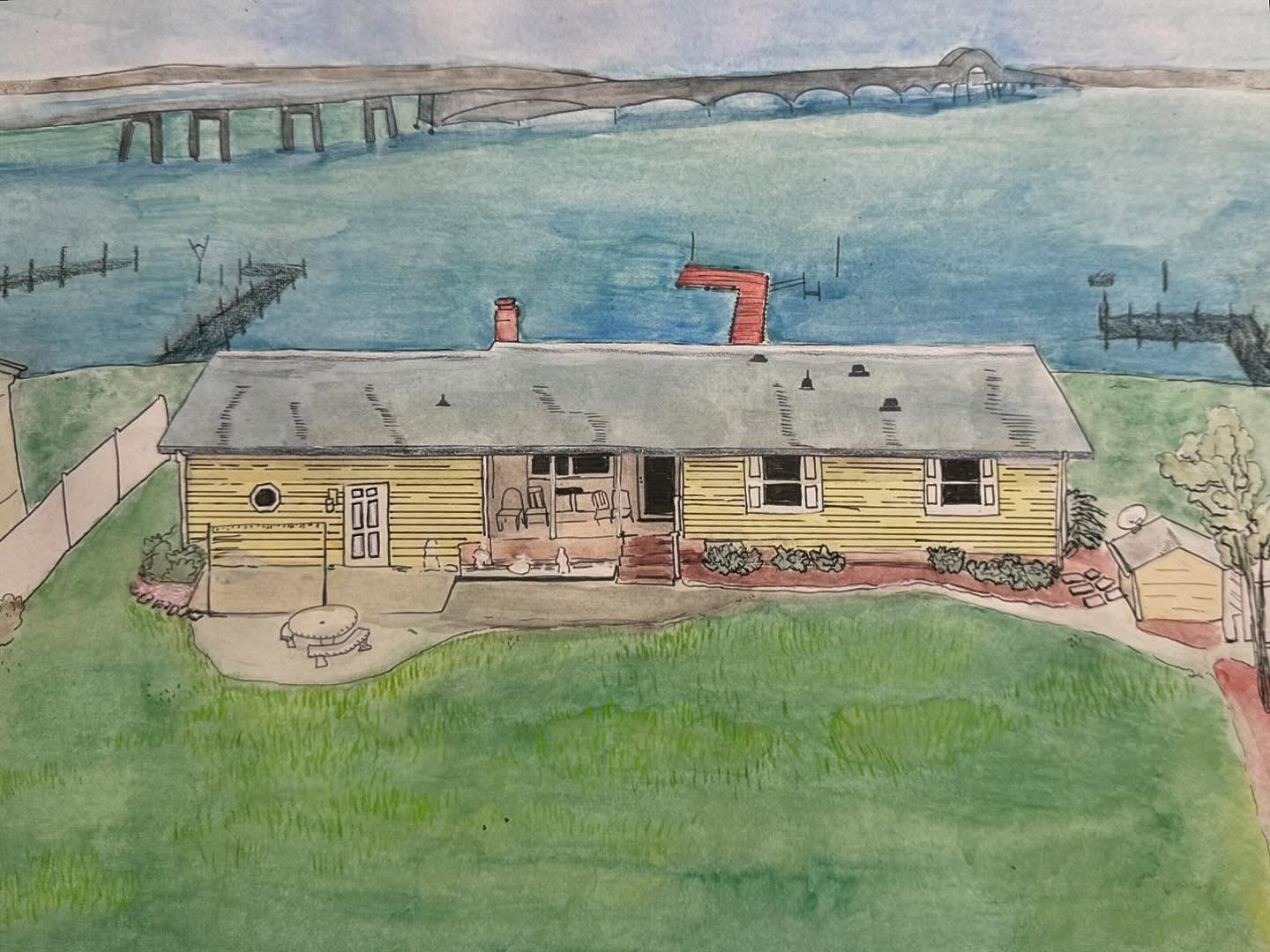 11 x 14โ watercolor, micron pen, and colored pencil illustration for @jake_sklar
Hope your client loves it ๐