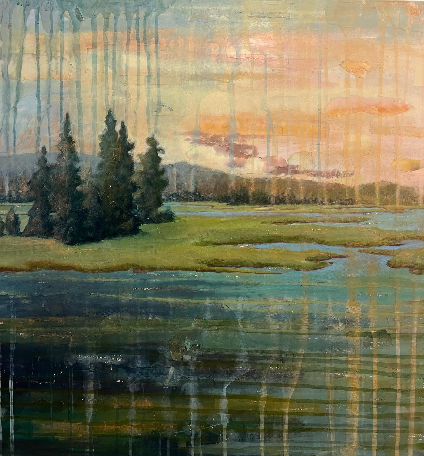 Dusk on the marshes….longing to see them in person!