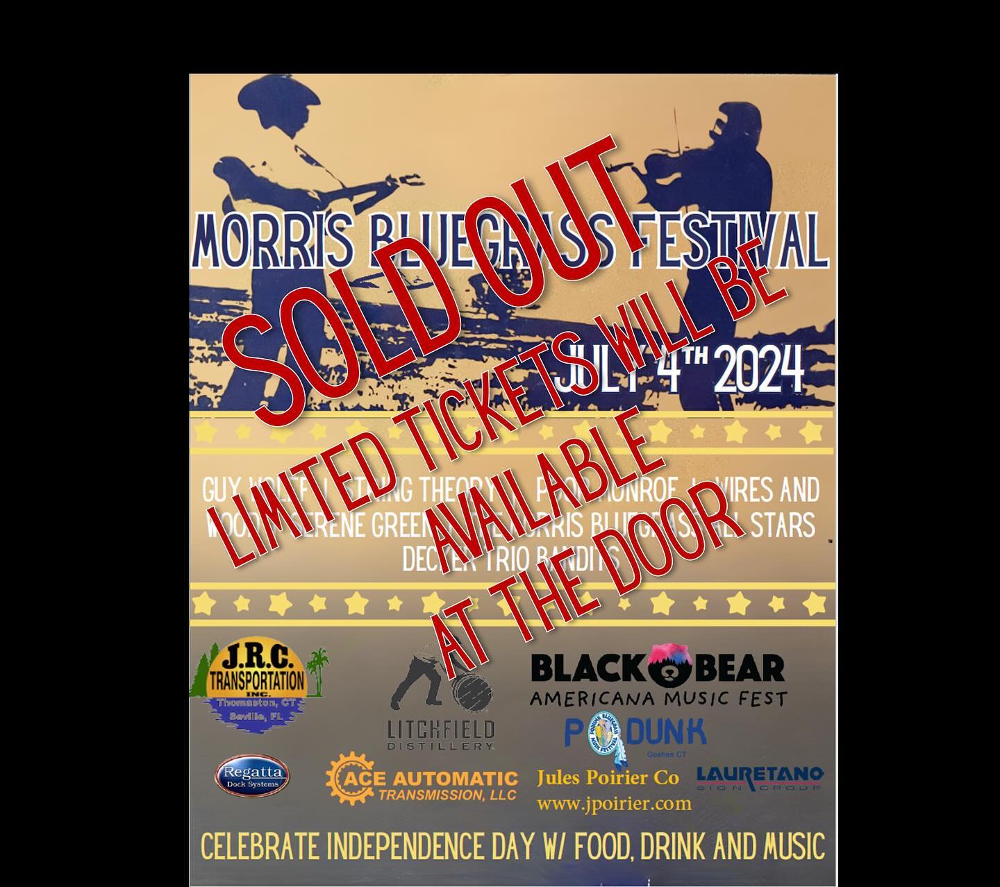 Sold Out online Pre Sale - LIMITED TICKETS AVAILABLE AT THE DOOR. Can’t wait to see everyone at the Festival! Food and Beverages are available for purchase at site. No outside Food, Drinks or Coolers. No Pop Up Tents. No Pets.