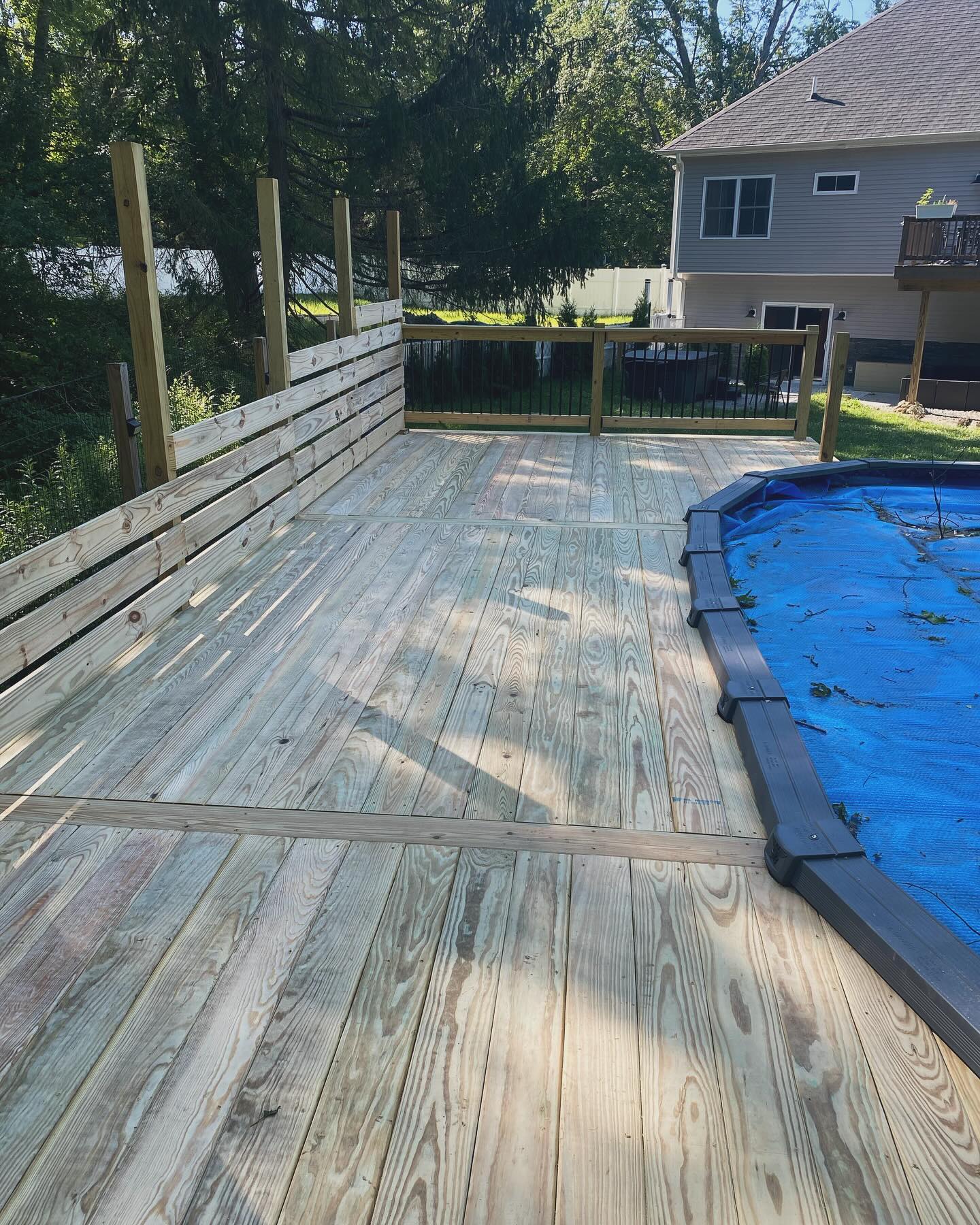 New pool deck in progress ๐ฆ