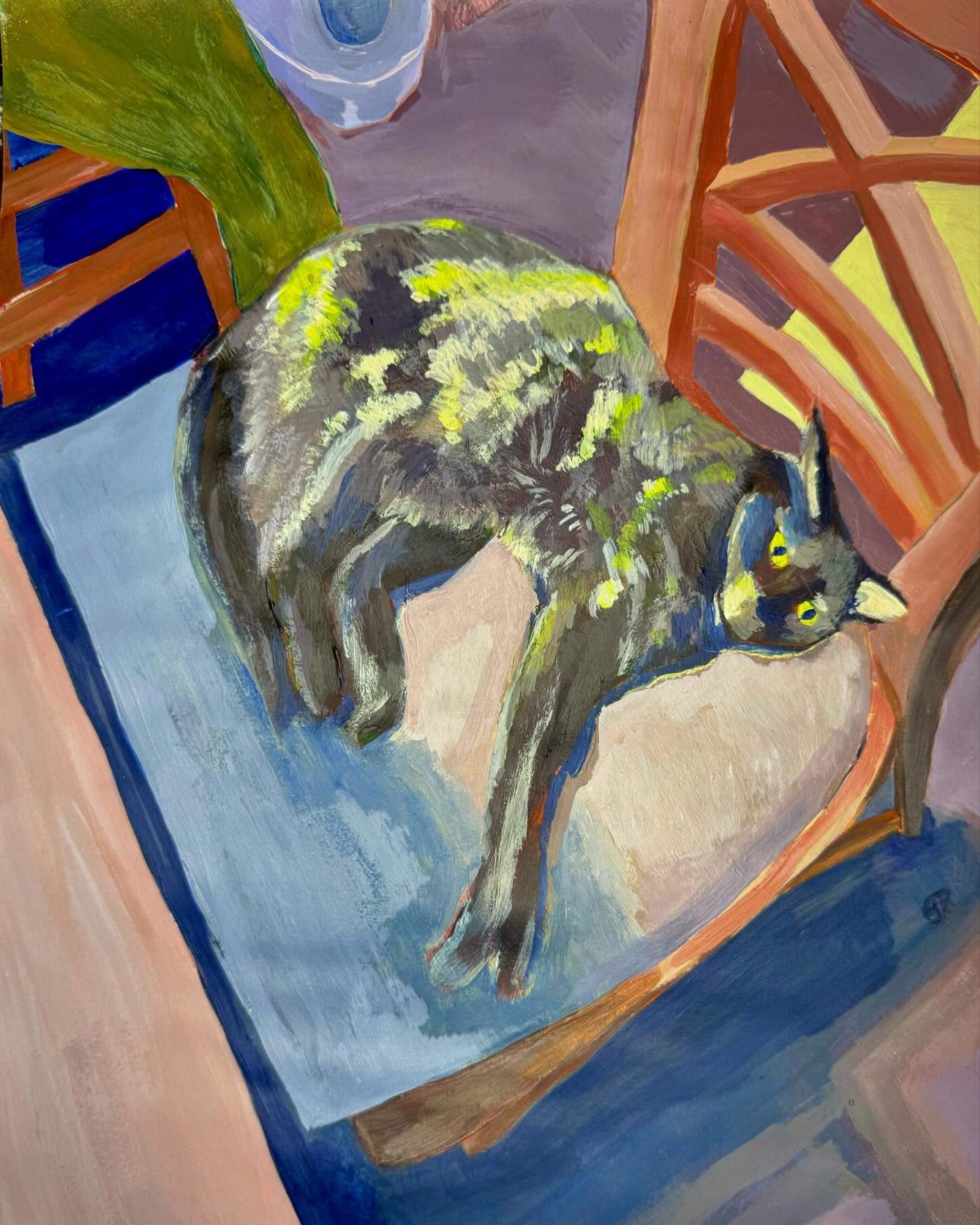 A queen on her throne
8.5โ x 11โ
Acrylic paint