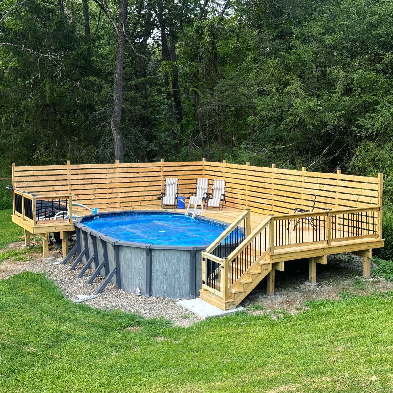 Completed pool deck in Wappingers Falls