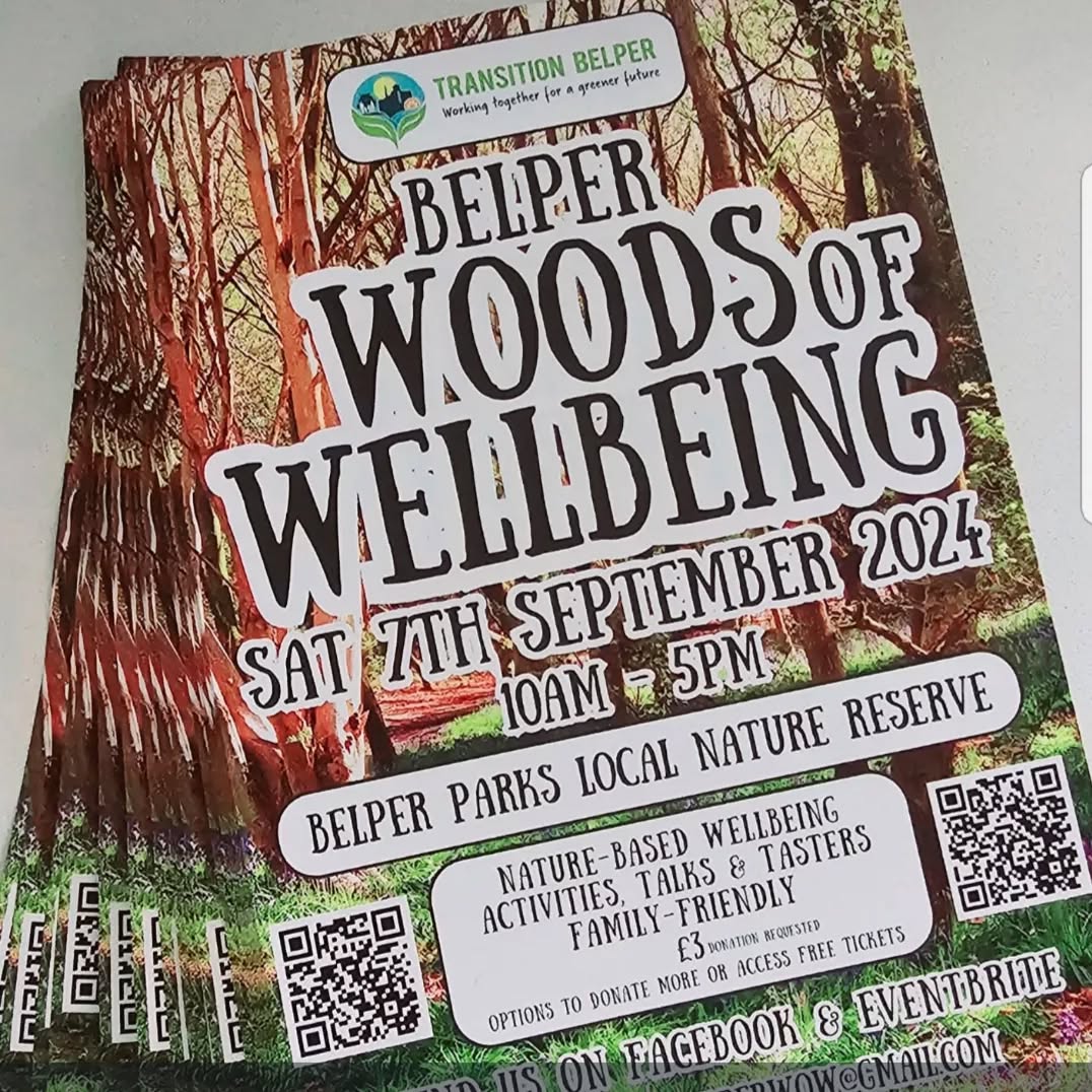 If you go down to the woods in #Belper today, it's a wellbeing wonderland!! There is an amazing schedule of activities all day .. and I will be joining the WOW therapist team too with mini treatments in the big woody outdoors! 😍🌳🍁
