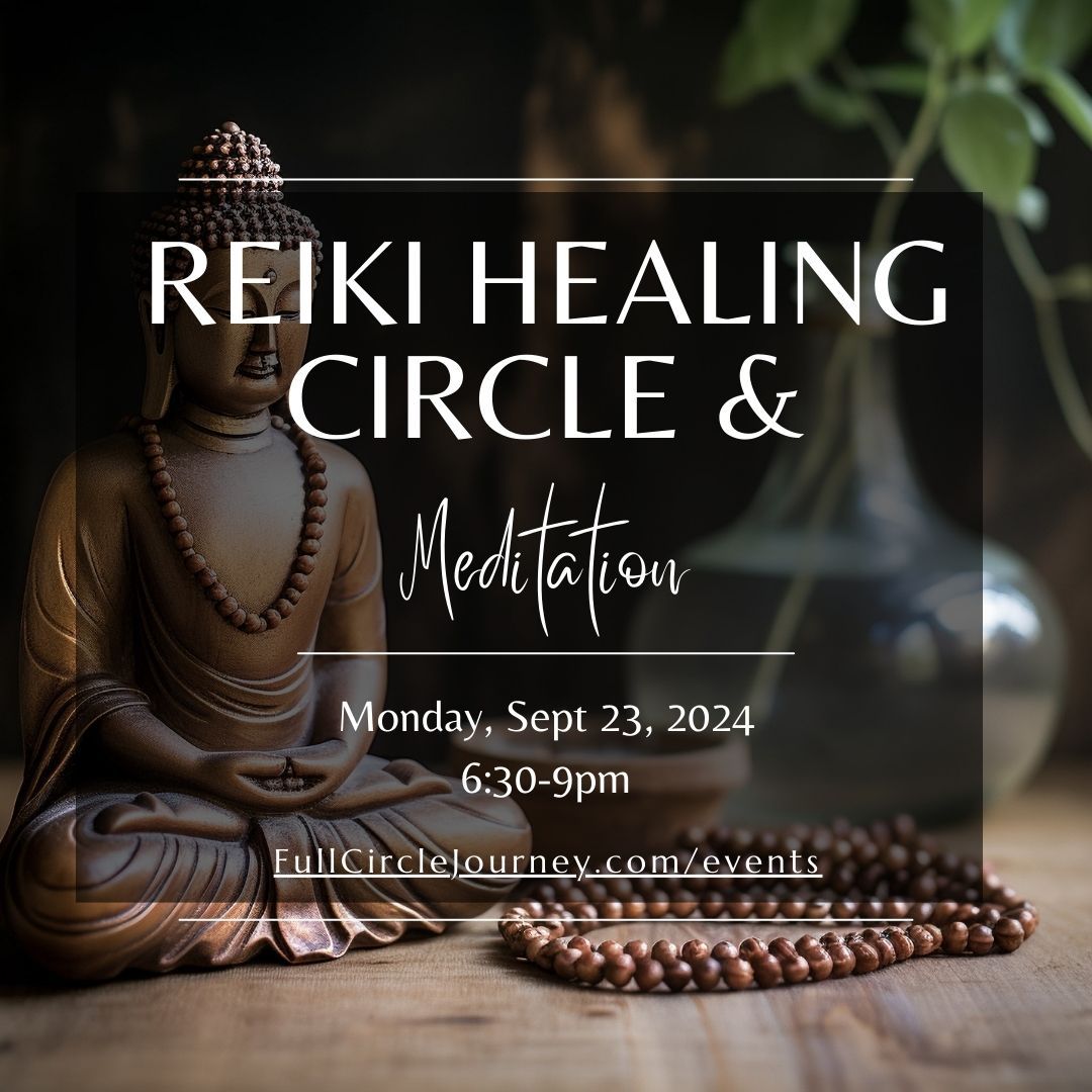 Join us today Monday, September 23rd at 6:30pm, for a Reiki Healing Circle & Meditation.โจ๐๐
Come experience the healing energy of Reiki. In this Reiki healing circle, each participant will have the opportunity to receive Reiki healing light energy directed towards exactly the right places where you need it the most. ๐๐โจ๐
Reiki is a natural healing modality that is known for its effective ability to heal virtually every known illness and malady in the body, bringing it back into harmony and balance.โ๏ธ๐
It heals by flowing healing energy throughout blocked parts of the body and re-charging it with positive energy. It then is able to shift and raise the vibration in areas where negative energy may have settled in, breaking it apart and releasing it. It then is able to clear the energetic pathways, allowing positive life force energy to flow once again.๐ค๐๐
Join us for this amazing healing event, and feel the regenerative, restorative and replenishing healing benefits that Reiki can bring.๐ค๐
Register for this event at:
https://www.fullcirclejourney.com/events