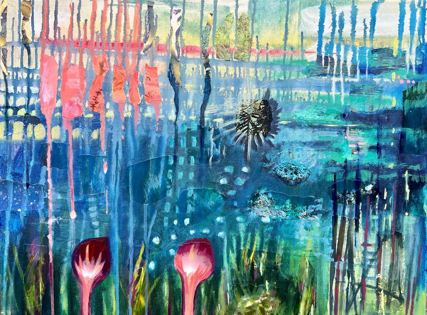 A friend of mine went to Polynesia recently and did a dive with rays.  Her guide told her that many believe that the source of light is in the sea.  I was inspired by that thought!