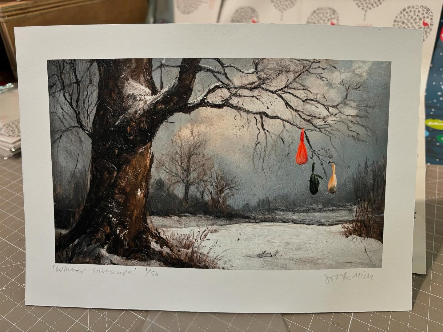 Winter Shitscape. This new print by @moderntoss is a limited edition of 50 A4 giclee. It costs £75 and is part one of a four seasons release, each print will be released throughout the coming year. Get a 8% discount on all four NOW in our pre-order special! Available online @whistleblowergallery