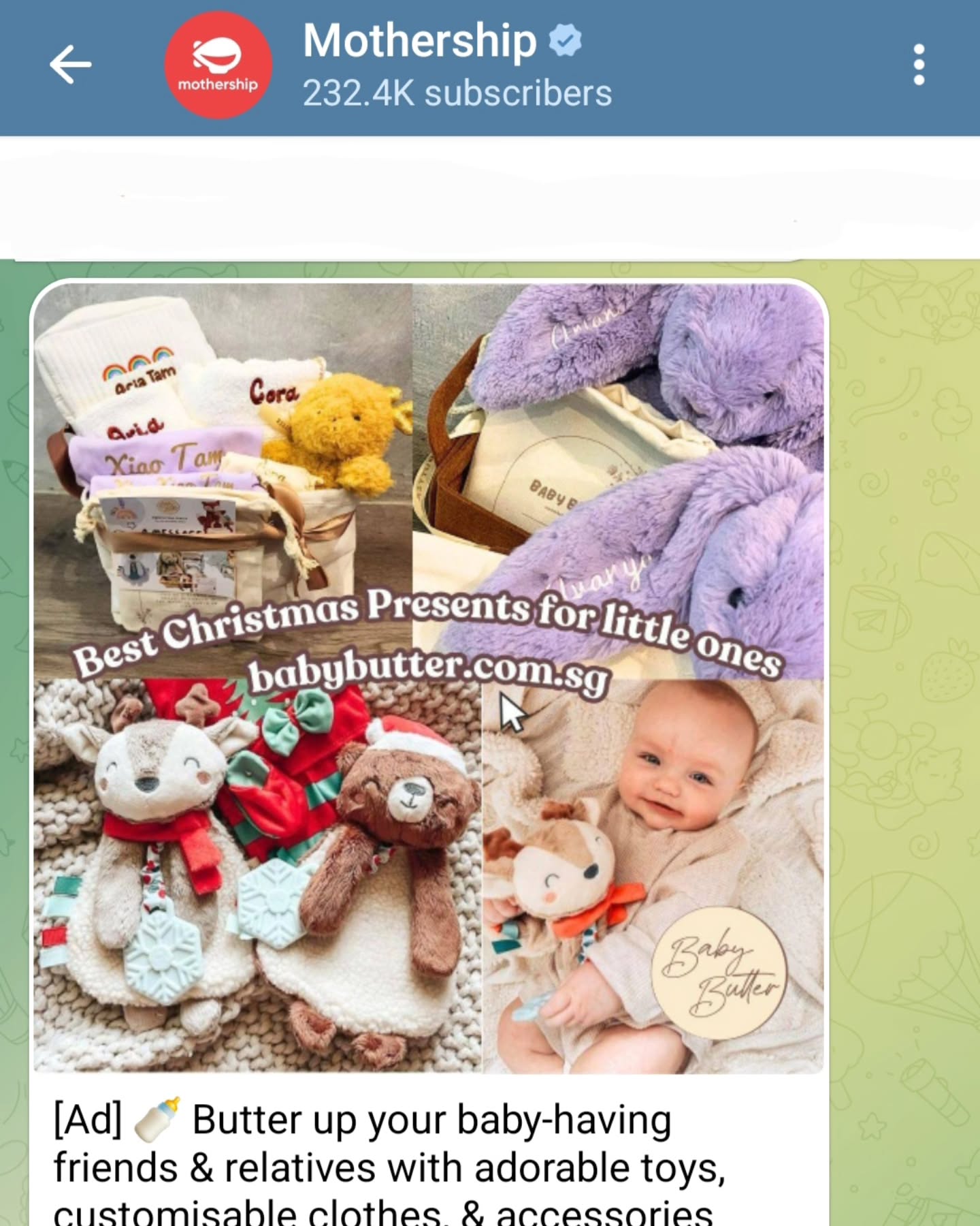 Showing up on one of our fav channels! 🧡🎄🚢
code: MSXBUTTER20 🤫