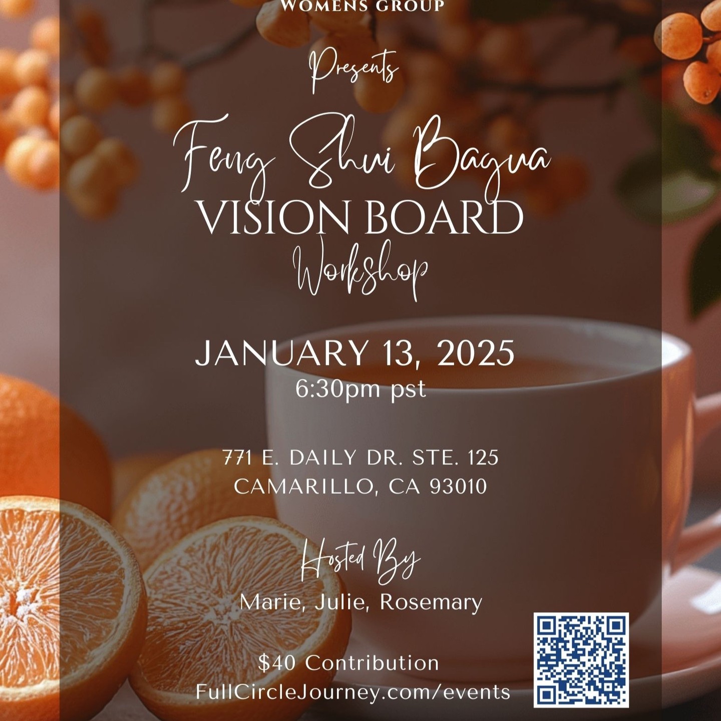 Feng Shui Bagua Vision Board Workshop - Monday January 13, 2025 6:30pm pst
Ready to manifest your dreams into reality and create new energy in your life in 2025? โจ
When creating a vision board, you may already be familiar with a traditional vision board that may often feel cluttered, doesnโt flow, or you donโt feel connected to it or see any real results from it. ๐๐ณ
A Feng Shui Vision Board is different in that it uses the principles of a Bagua map to focus on several main key areas of your life to bring harmonious flow and balance into your life.๐๐
A Feng Shui Vision Board is much more precise and aligned, so as to create the most optimal environment for โqiโ (chi) energy to flow through the space, thus creating an optimal flow of health, wealth and balance. ๐ผ๐ฐ๐งโโ๏ธ
What do you desire?
Manifest a new job, a pay raise or higher position?
Becoming your own boss with passive income?
Financial abundance, manifesting money to be debt free?
A new loving relationship? Marriage?
The cottage by the lake, Your dream home?
Your dream car, to explore new places?
Pregnancy, better family connections?
Fit body, A new you?
Good health, Better sleep?
Meditation rituals, A high vibe life?
Magnify the power of a Feng Shui Vision Board to align with your goals and bring them into reality.๐๐๐๐
In this session, you'll be guided you through a short meditation to help set the tone and help you get clear on your intentions to maximize your vision. Weโll then go over the most optimal placement of the 9 key areas in your life for creating the most harmony and balance in your life.
Youโll then create a beautiful Feng Shui Bagua Vision Board of your very own. Weโll provide all the materials needed. If there are any other particular pictures or unique images youโd like to add to your vision board, youโre very welcome to bring them with you to add to your design.
Empower and transform your life in 2025 so you can step into a future with more success, greater health, wealth & good fortuneโฆor whatever else your heart desires!
Register at: https://www.fullcirclejourney.com/events