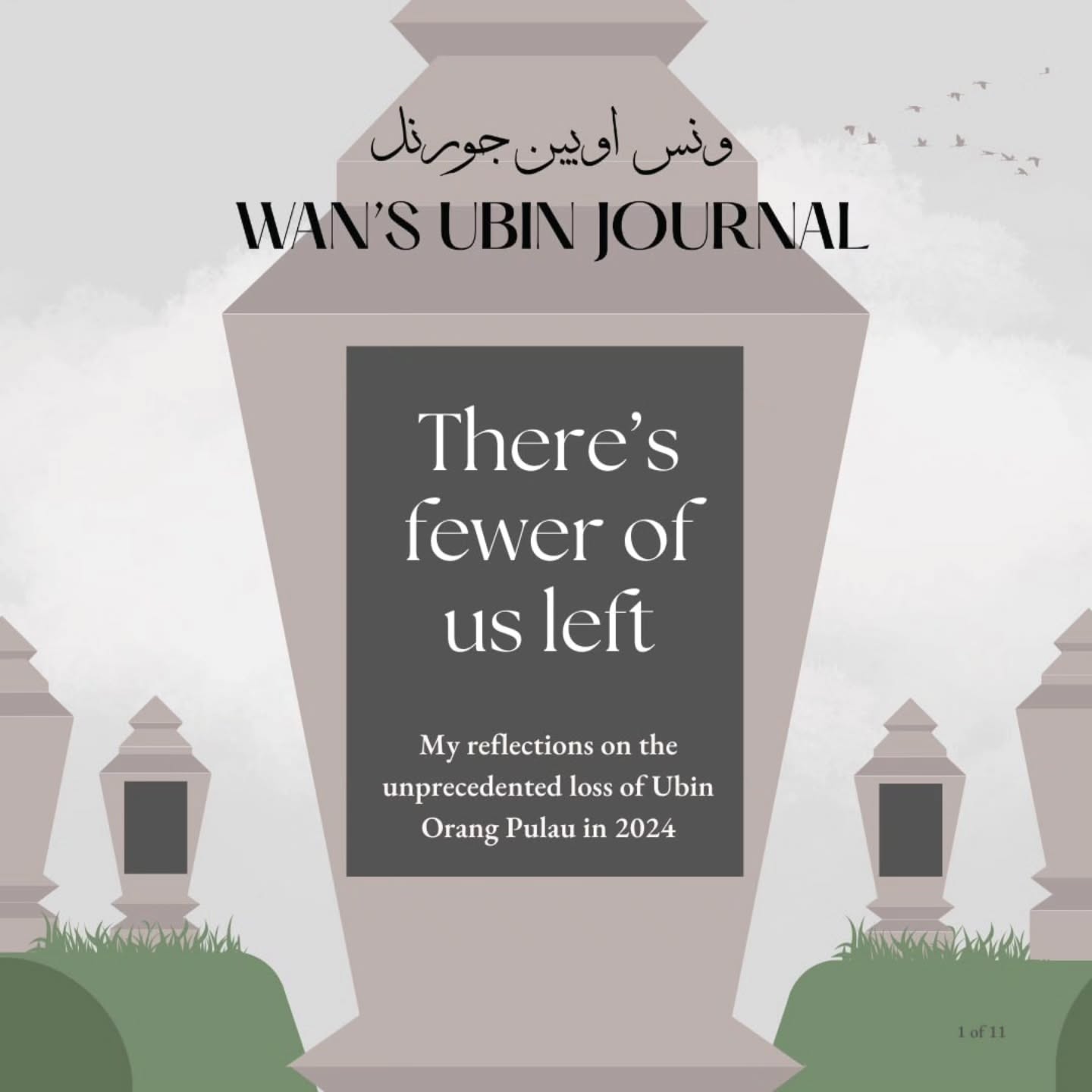 2024 was a year of mourning for the community, which saw the highest number of deaths in recent years. I reflect on the future of the dwindling Ubin Orang Pulau, and what it means to preserve our identity in today's Singapore.