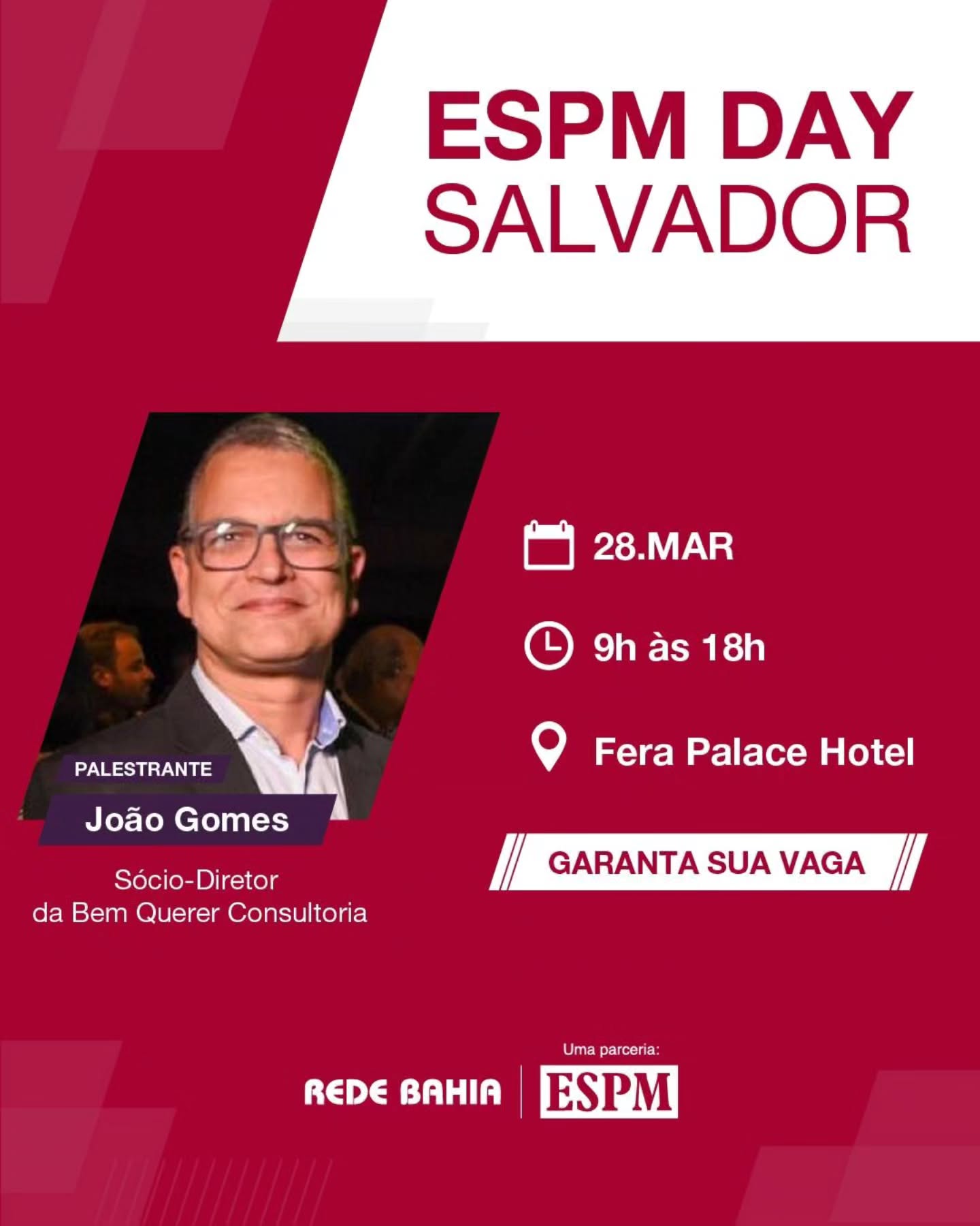 O ESPM Day será um dia inteiro de troca de ideias, aprendizado com grandes nomes do mercado, oficinas práticas e networking com especialistas de destaque em Comunicação, Marketing, Negócios, Inovação, Ciências do Consumo e Direito.
Garanta sua vaga acessando: https://www.espm.br/eventos/pos-graduacao-eventos/espm-day-salvador/