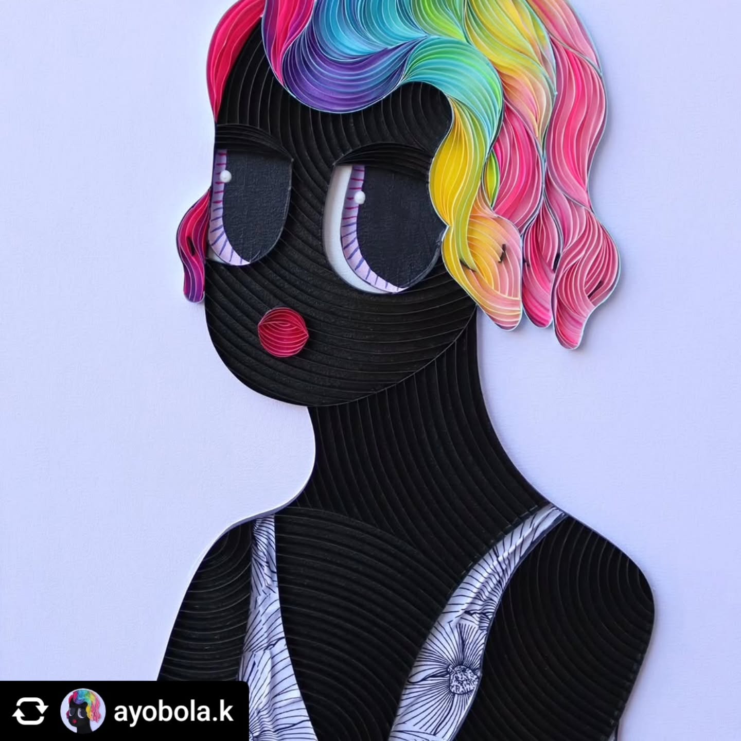 @ayobola.k Òṣùmàrè Confessional II | 76 x 62 cm | Mixed Media (Paper strips, Fabric and Acrylic on Canvas) | 2024
.
.
#contemporaryartreview #visualartistic #contemporaryartwork #arts #contemporaryartgallery #art #contemporaryafricanart #media