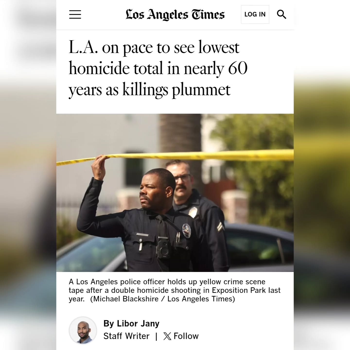 To read the full article, visit: https://www.latimes.com/california/story/2025-07-09/los-angeles-homicide-total-2025
