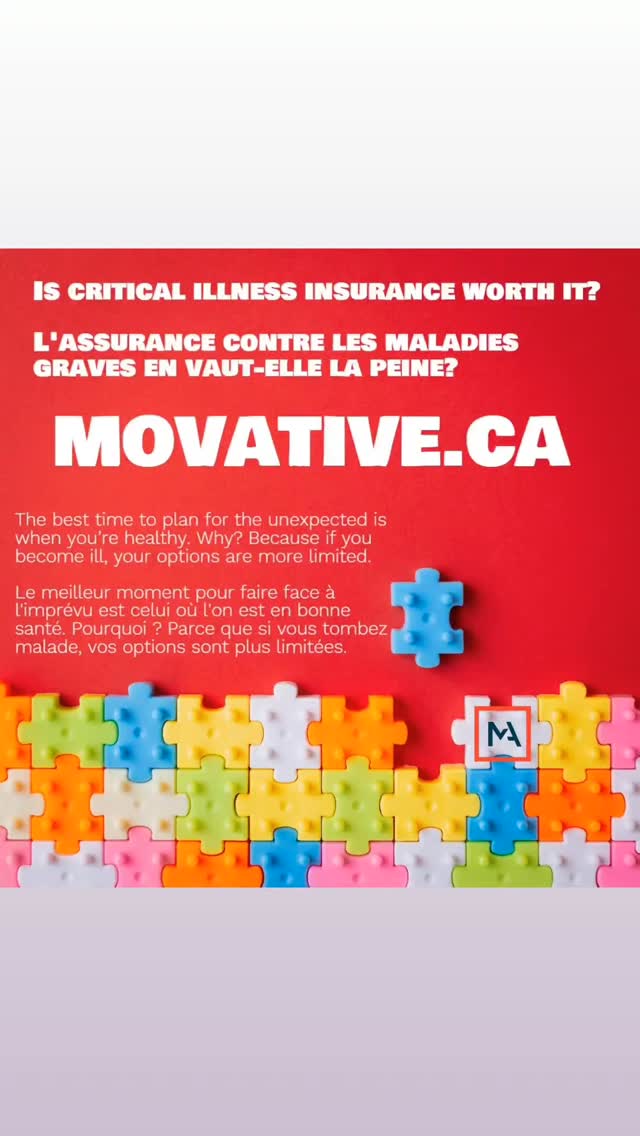 Everyone likes to imagine a future with perfect health.
But that’s not always the case.
Recovering from a serious illness can come at a significant cost.
Tout le monde aime s'imaginer un avenir en parfaite santé. Mais ce n'est pas toujours le cas. Se remettre d'une maladie grave peut avoir un coût important.
514 225 4856 Movative.ca