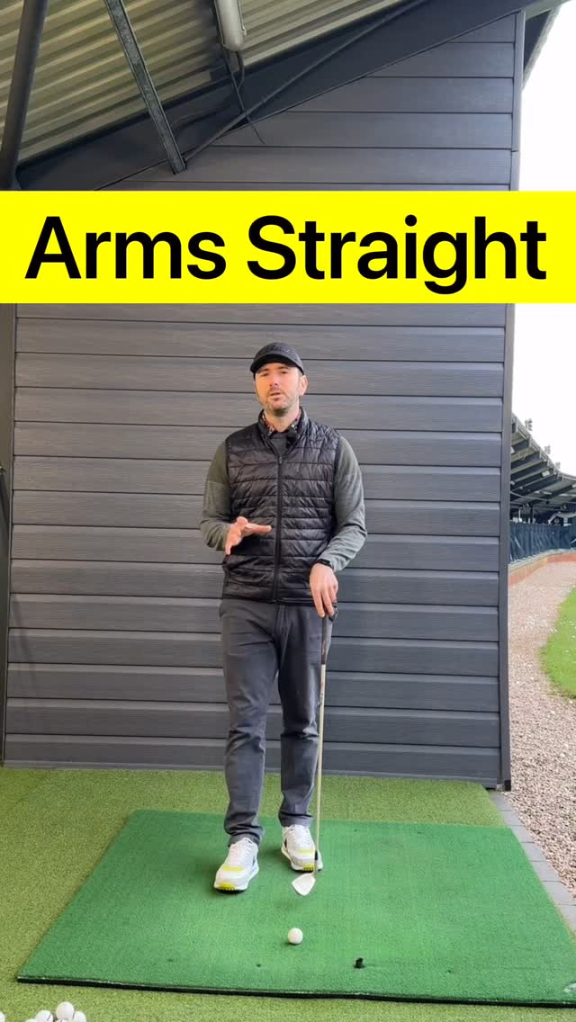 Keep Your Arms Straight! #golf #golfswing #golfdrill #golftips #golftrainingaid #golfswingtips #golflife