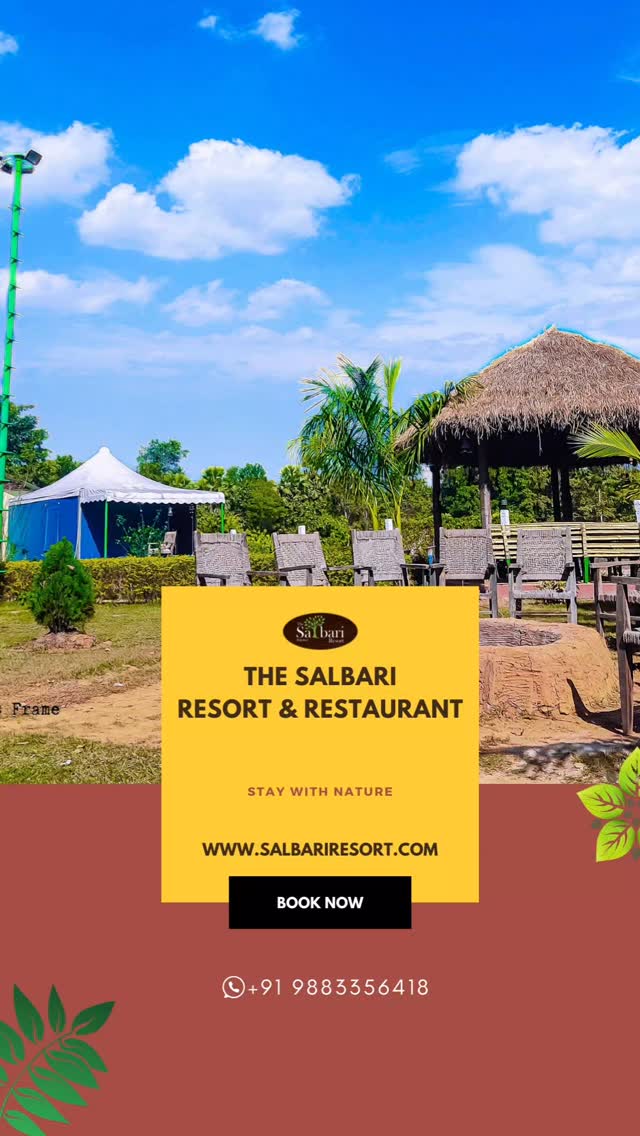 "Where luxury meets nature! ✨🏡 Escape the ordinary and indulge in the serene beauty of Salbari Resort. From spacious deluxe rooms and a refreshing swimming pool to a multi-cuisine restaurant, we offer everything for a perfect getaway. 🌿🍽️🏊♂️
Unwind, explore, and create unforgettable memories! 🌳💙
📞 Contact: +91 9883356418
🌐 Website: www.salbariresort.com
#ExperienceSalbari"
Salbari, Resort, Luxury Stay, Nature Retreat, Tranquility, Peace, Deluxe Rooms, Super Deluxe Cottages, Swiss Tents, Swimming Pool, Multi-Cuisine Restaurant, Relaxation, Adventure, Hospitality, Staycation, Rejuvenation, Scenic Views, Comfort, Refreshing Experience, Wilderness.
#SalbariResort #ExperienceSalbari #LuxuryInNature #StayWithUs #TranquilityFound #UnwindAndRelax #ForestRetreat #DeluxeRooms #SwimmingPoolVibes #MultiCuisineDining #FoodieTravel #ScenicViews #NatureRetreat #AdventureAwaits #ResortLife #BookYourStay #TravelWithUs #LuxuryEscape #PeacefulGetaway