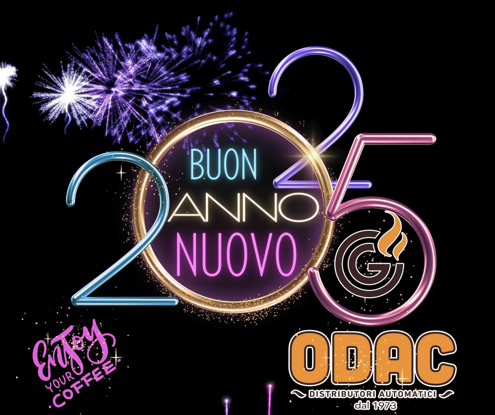 UN BRINDISI AL 2025! ☕🍾
Un nuovo anno inizia, e noi di ODAC S.R.L., insieme a tutto il nostro staff, vogliamo ringraziarvi per la fiducia e il supporto che ci dimostrate ogni giorno. Dal 1973 portiamo avanti i nostri valori:
✅ Qualità, per garantirvi sempre il meglio.
✅ Innovazione, per crescere e innovare insieme.
✅ Affidabilità, perché siete il nostro motore.
✅ Sostenibilità, per costruire un futuro migliore.
Vi auguriamo un 2025 pieno di gioia, successi e nuove opportunità. Saremo sempre al vostro fianco, pronti a superare insieme ogni sfida! 🌟
Buon anno da tutto lo staff di ODAC S.R.L. – Cresciamo insieme, dal 1973! ☕☕☕