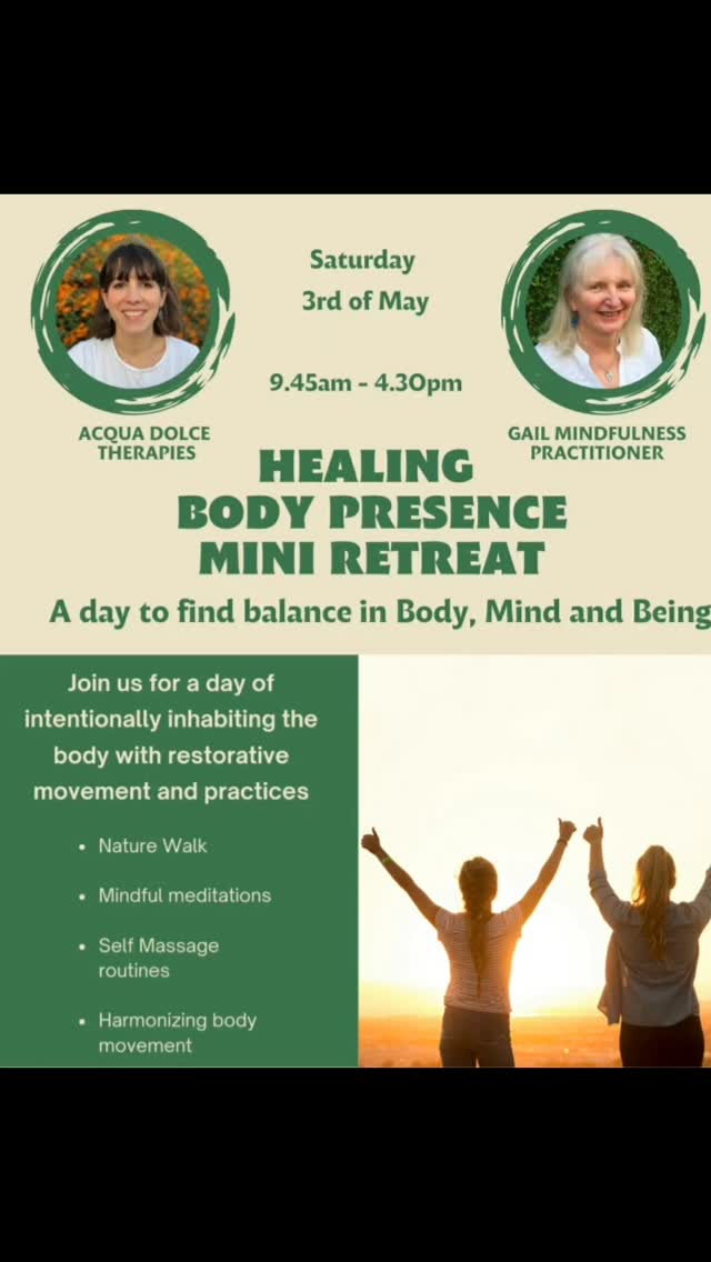 ๐ป 2 weeks to go ๐ฟ
Hi everyone, hope you are having a restful Bank Holiday Friday!
This is a little video to remind you that in 2 weeks time Martina and Gail will be hosting a lovely mini retreat day focused on wellbeing and body presence! ๐งโโ๏ธ
We will explore how to be aware and present when our body moves, we will connect to Nature, practice some self massage routines and some guided mindfulness meditation and very important we will connect within eachother โค
๐ Still a few spaces available ๐
๐Saturday 3rd of May, Little Birch Village Hall, Herefordshire, HR28AZ
๐ 9.45am - 4.30pm
ยฃ60 including vegetarian light lunch
To book please head to the link in my bio (IG) or follow the following link (Facebook)
Hope to see you there!
Martina & Gail ๐ท