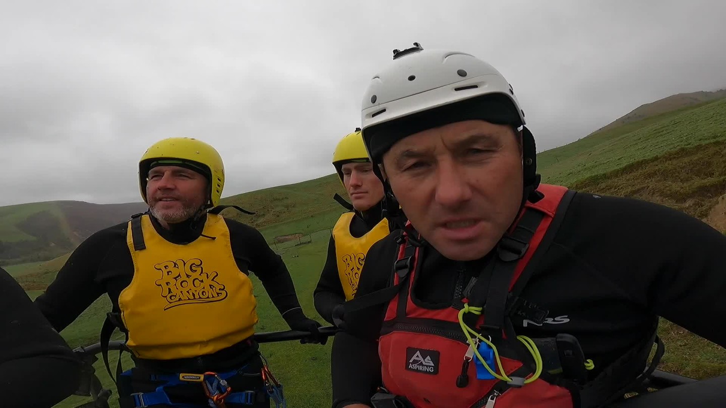 Scott, Karl and Ross sending, sliding, zipping and abseiling in Kaumira today.