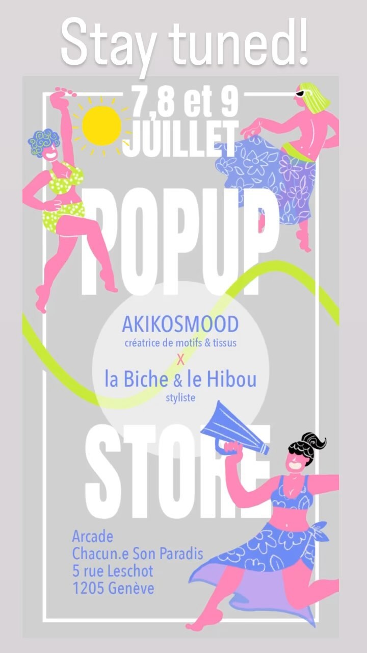 AKIKOSMOOD @akikosmood X LA BICHE ET LE HIBOU @labicheetlehibou
Helloooo!!!
Une belle collaboration est en route et va bientôt prendre vie les 7, 8 et 9 juillet prochain à Genève🤩
Cela se passera à l’Arcade « Chacun.e Son Paradis »
5 rue Leschot
1205 Genève
Suzanne, la styliste🌸, Benedicte, la designer textile🌸,
Une belle synergie, une aventure inédite! 😍
Viens découvrir, voir et toucher les tissus exclusifs de Bénédicte !🥰
Viens rêver, imaginer … Viens choisir un imprimé, sur tissu swimwear/sportswear et voile de coton Bio, Suzanne les sublimera de ses doigts de fée, rien que pour toi! 🥰
Les détails arrivent…. Tout bientôt… stay tuned!!!✨✨✨✨✨✨✨
Merci pour ton partage!!!
#geneva #geneve #popupstore #genevafashion #slowfashion #swissstylist #swissdesigner #sewcialists #sewaddict #coutureaddict #passioncouture #exclusivefabrics #loveswimwear #lovesummervibes #lovepareo #lovekimono #ecoresponsabilite #akikosmood #labichetlehibou #fashioncollab #localementsuisse